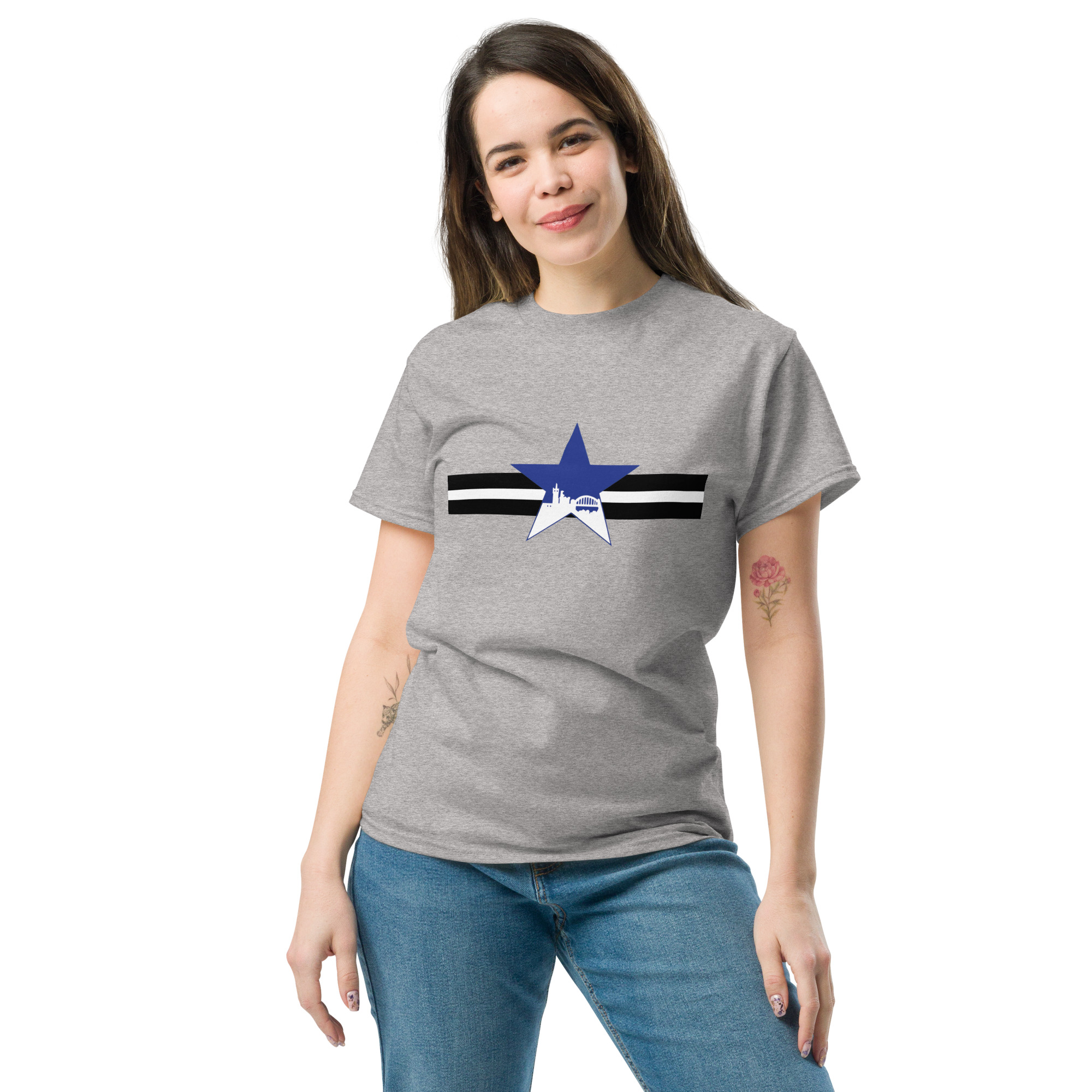 Newcastle Blue Star Shirt | Newcastle Magpies Fan T-Shirt | Newcastle United Gift For Fans - Image 11