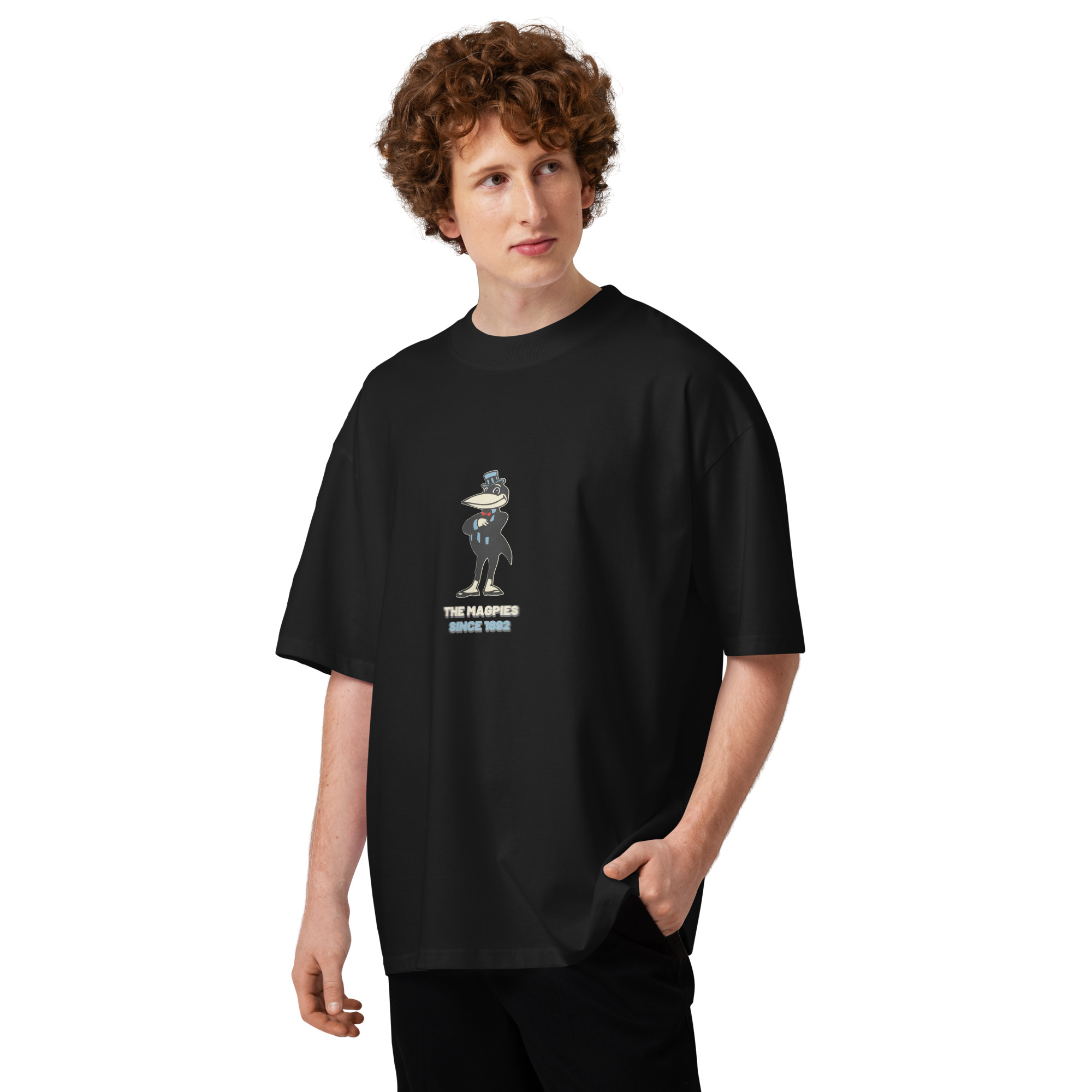 Newcastle Magpies Howay The Lads Unisex Organic Oversized High Neck T-Shirt - Image 16