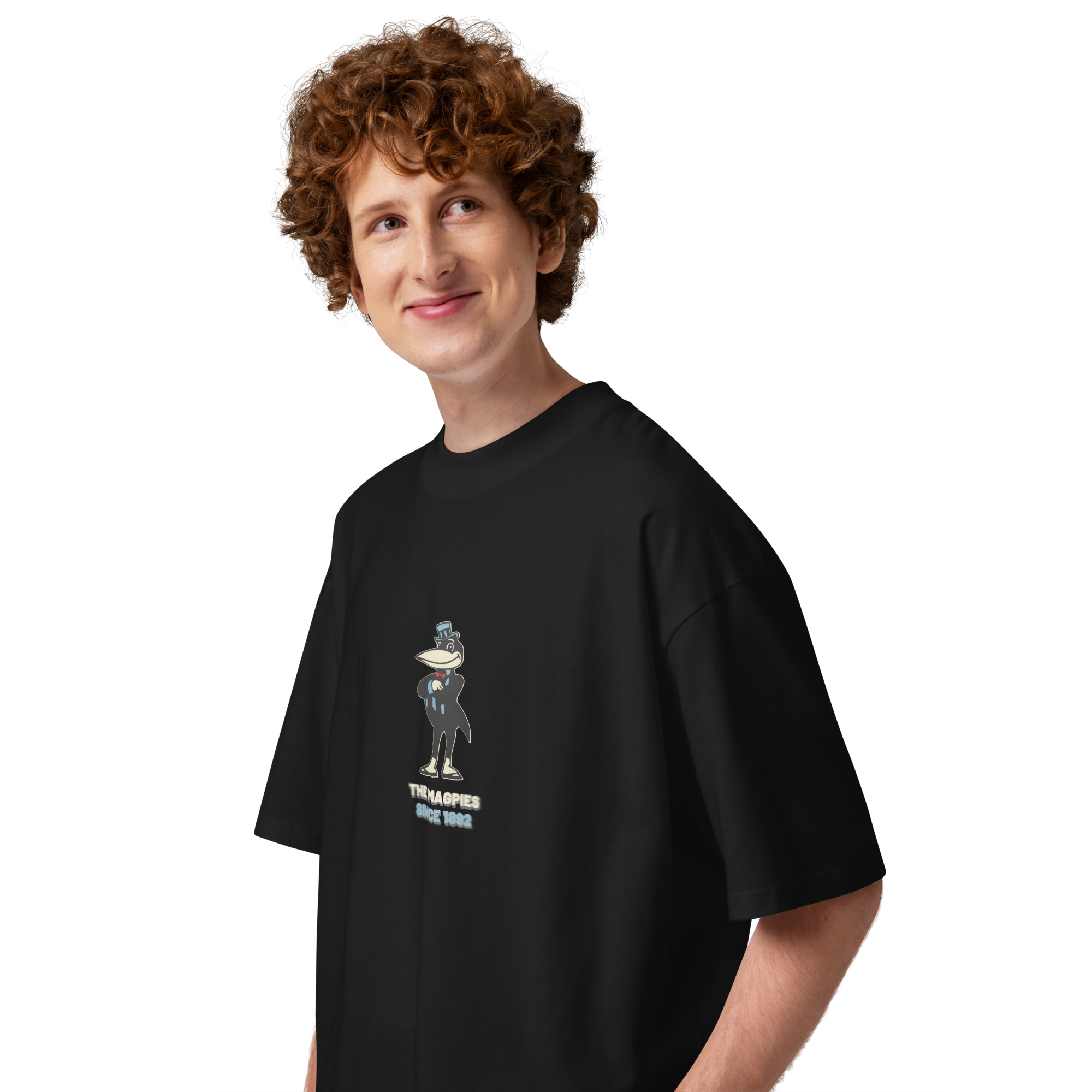 Newcastle Magpies Howay The Lads Unisex Organic Oversized High Neck T-Shirt - Image 17