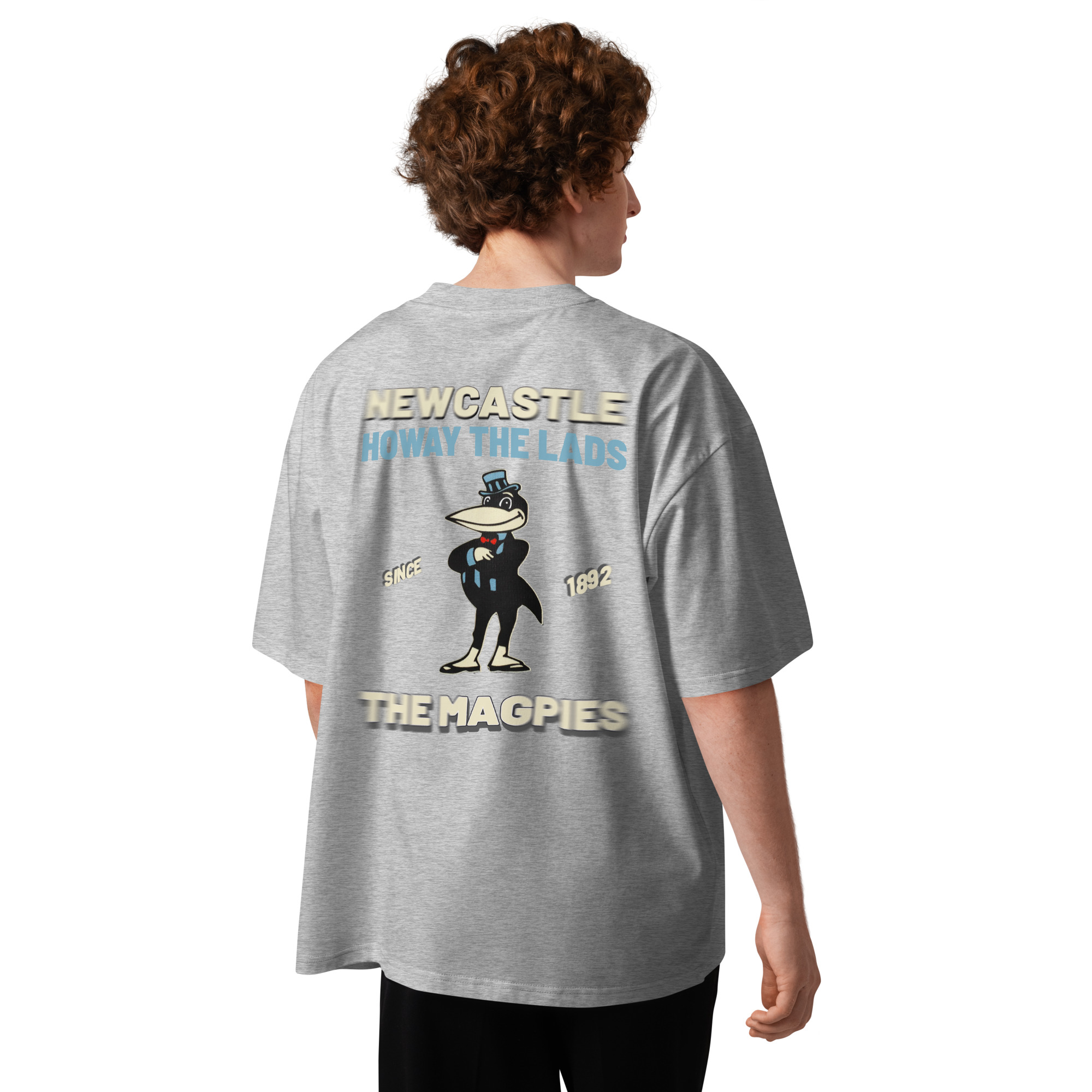 Newcastle Magpies Howay The Lads Unisex Organic Oversized High Neck T-Shirt - Image 20