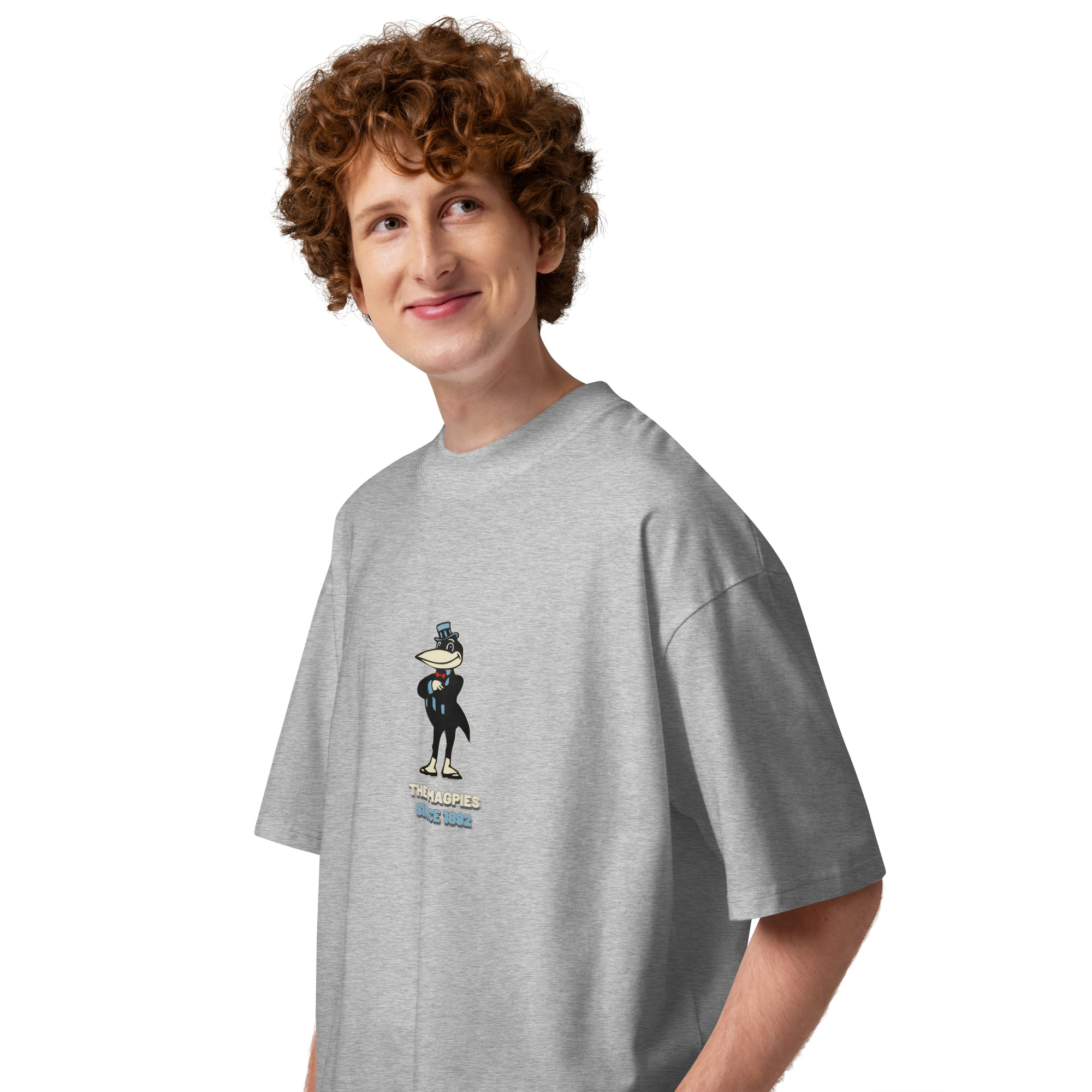 Newcastle Magpies Howay The Lads Unisex Organic Oversized High Neck T-Shirt - Image 19