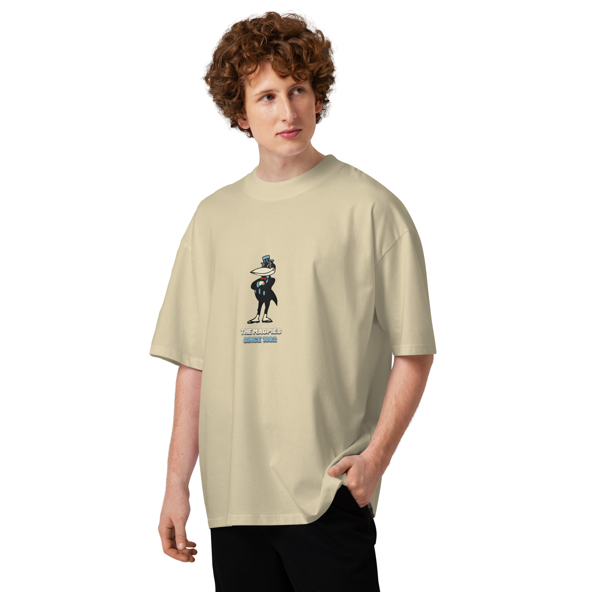 Newcastle Magpies Howay The Lads Unisex Organic Oversized High Neck T-Shirt - Image 21