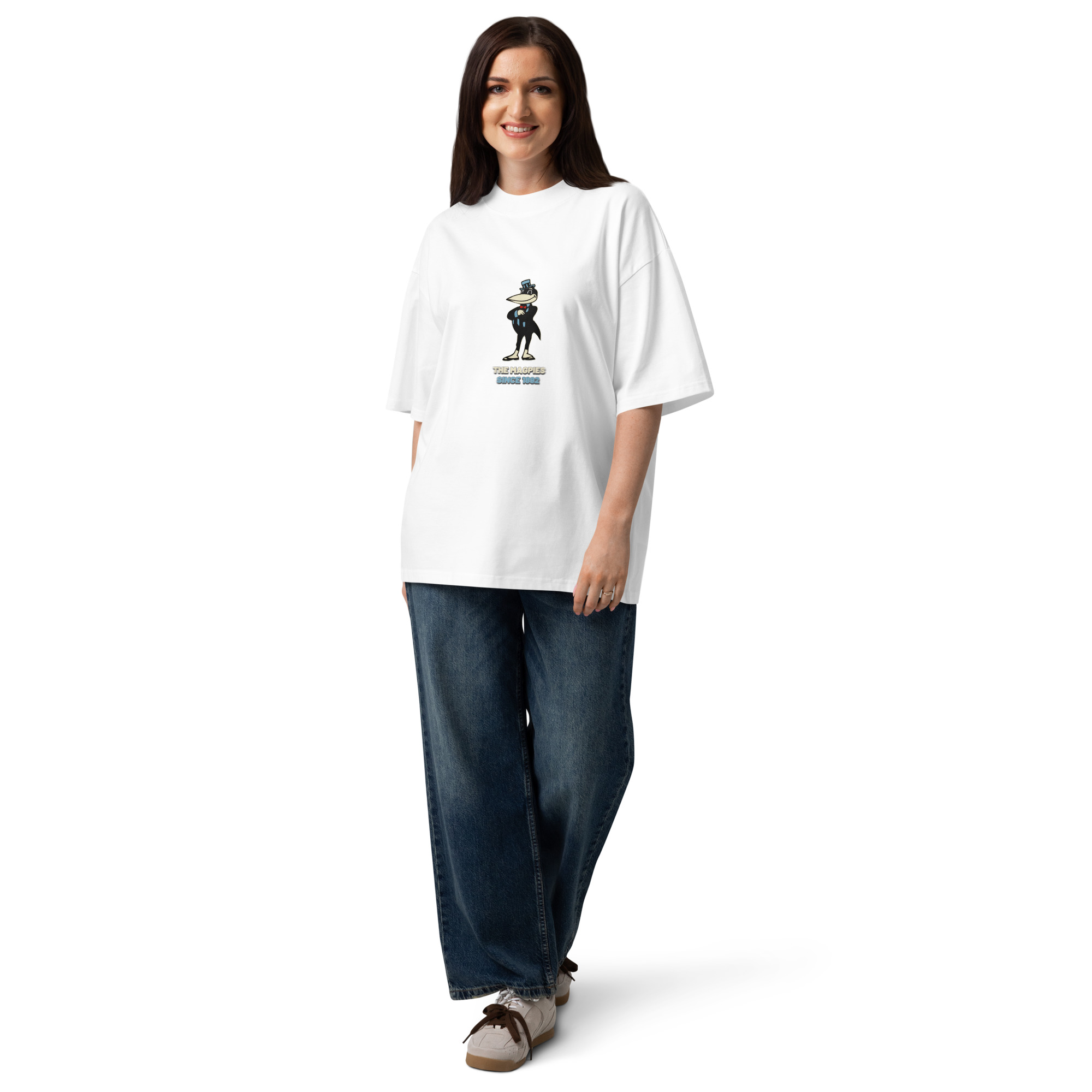 Newcastle Magpies Howay The Lads Unisex Organic Oversized High Neck T-Shirt - Image 11