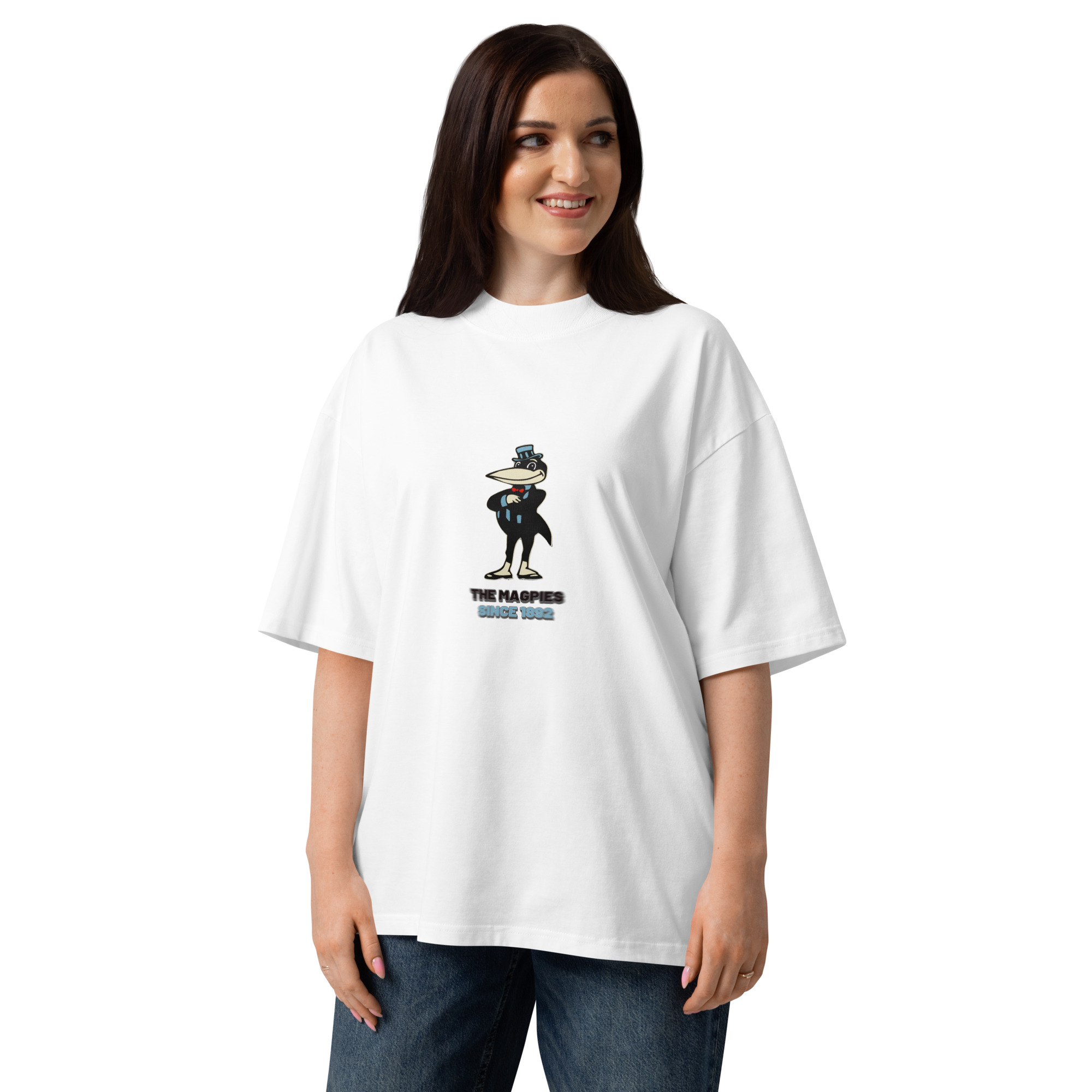 Newcastle Magpies Howay The Lads Unisex Organic Oversized High Neck T-Shirt - Image 14