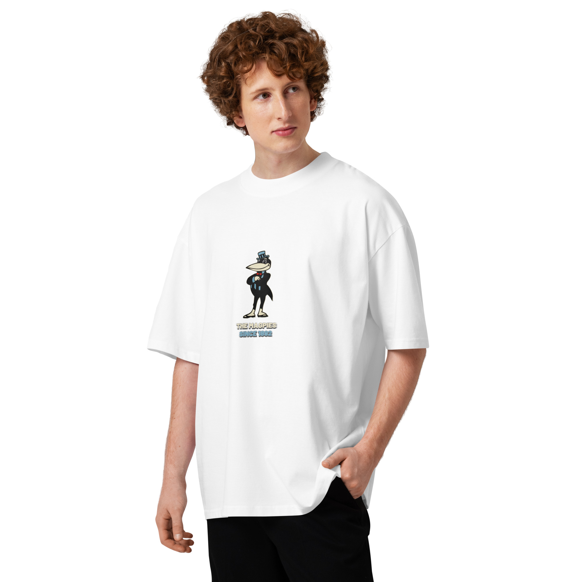 Newcastle Magpies Howay The Lads Unisex Organic Oversized High Neck T-Shirt - Image 24