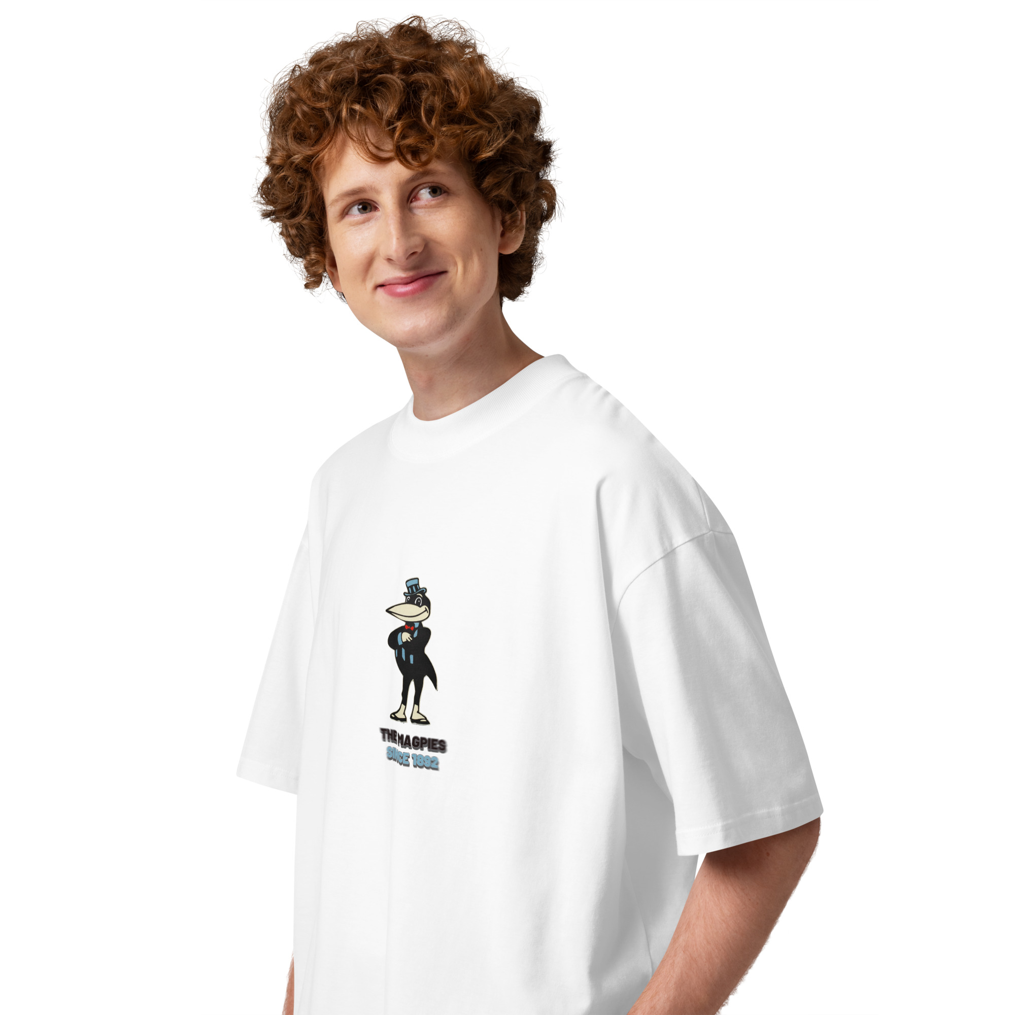 Newcastle Magpies Howay The Lads Unisex Organic Oversized High Neck T-Shirt - Image 12