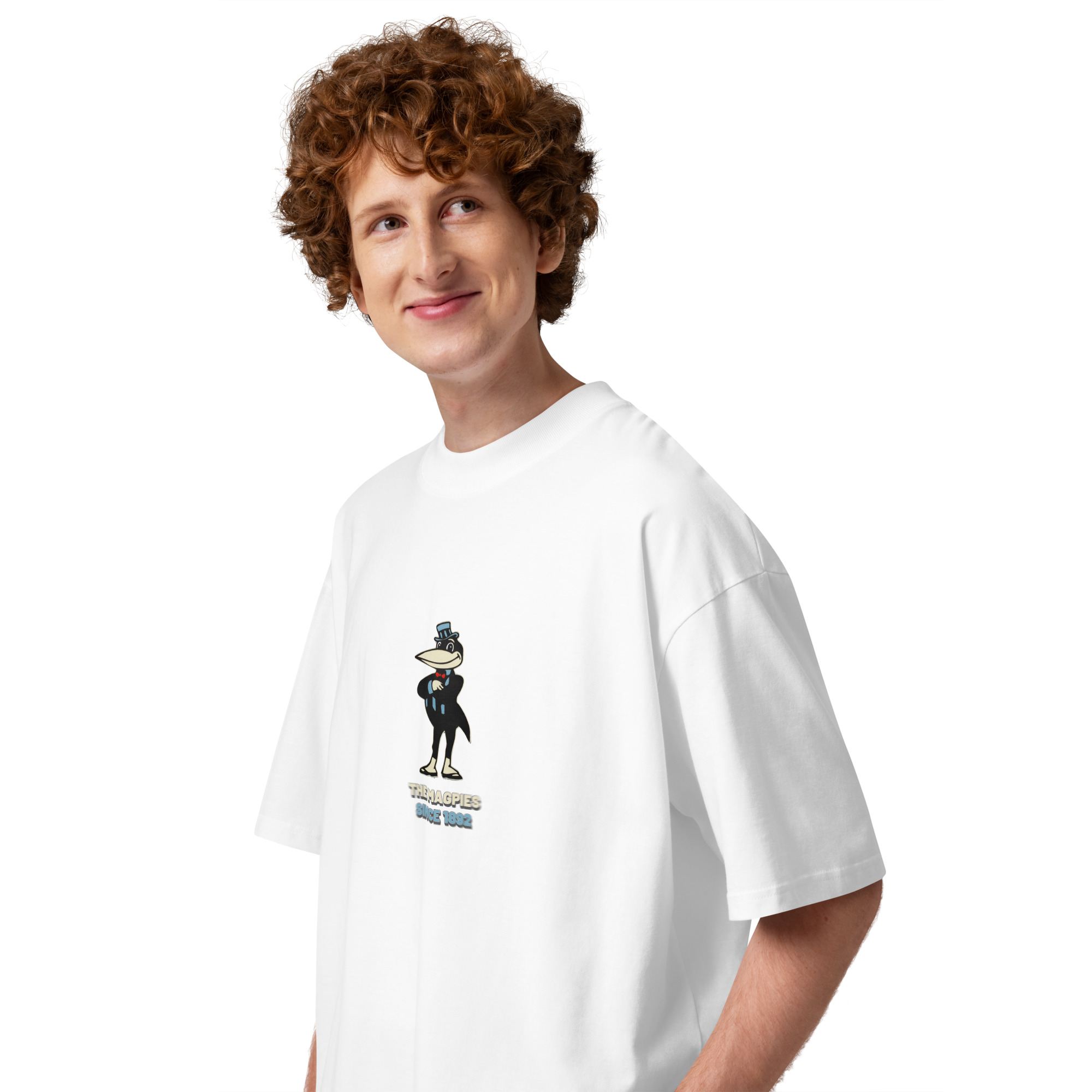 Newcastle Magpies Howay The Lads Unisex Organic Oversized High Neck T-Shirt - Image 25