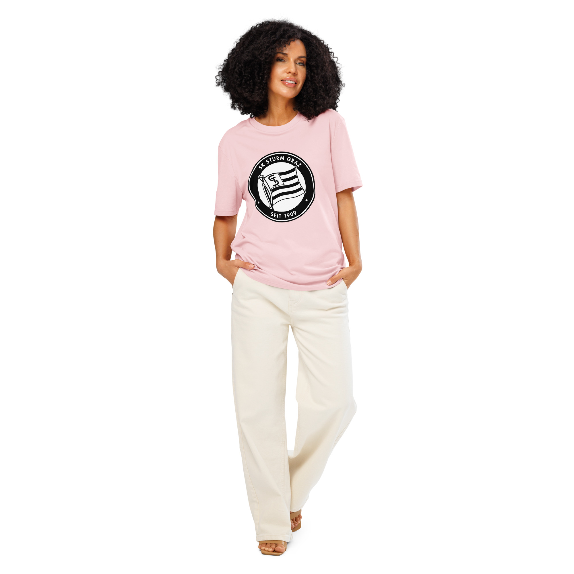 SK Sturm Graz Unisex Organic Ribbed Neck T-Shirt | Sturm Graz Fan Tee - Image 10