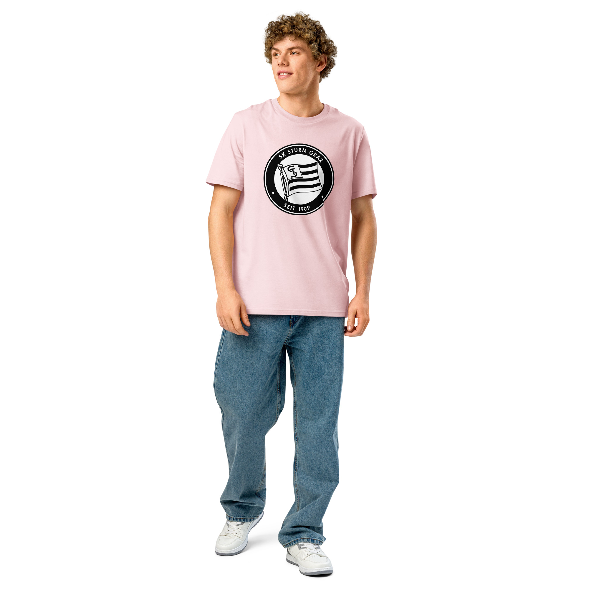 SK Sturm Graz Unisex Organic Ribbed Neck T-Shirt | Sturm Graz Fan Tee - Image 32