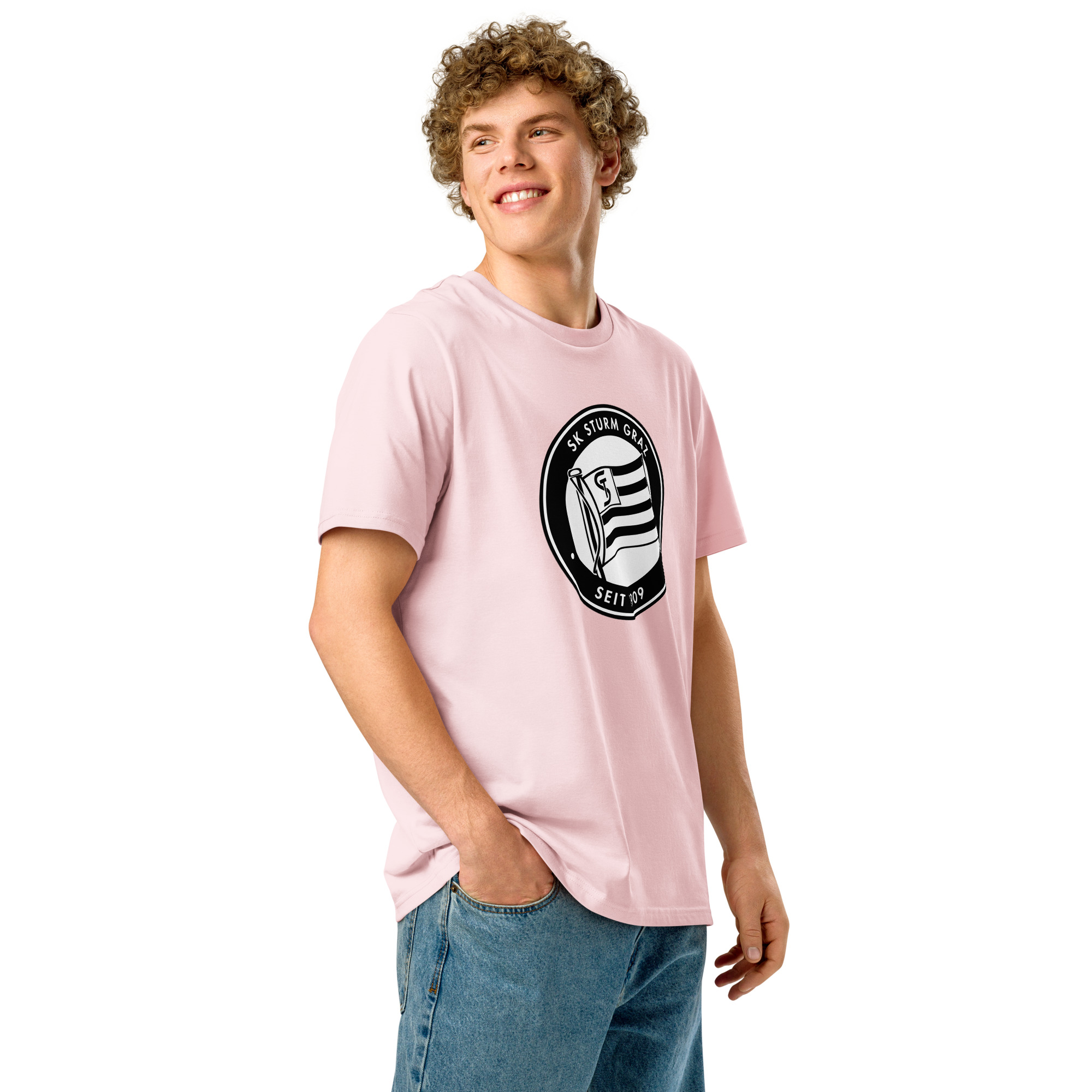 SK Sturm Graz Unisex Organic Ribbed Neck T-Shirt | Sturm Graz Fan Tee - Image 31