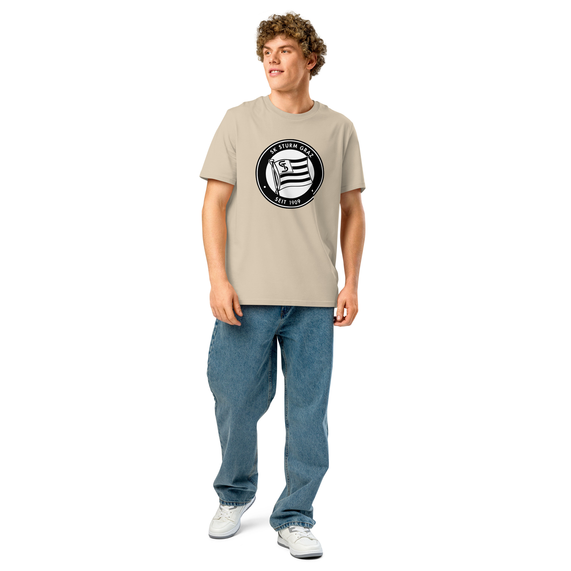 SK Sturm Graz Unisex Organic Ribbed Neck T-Shirt | Sturm Graz Fan Tee - Image 26