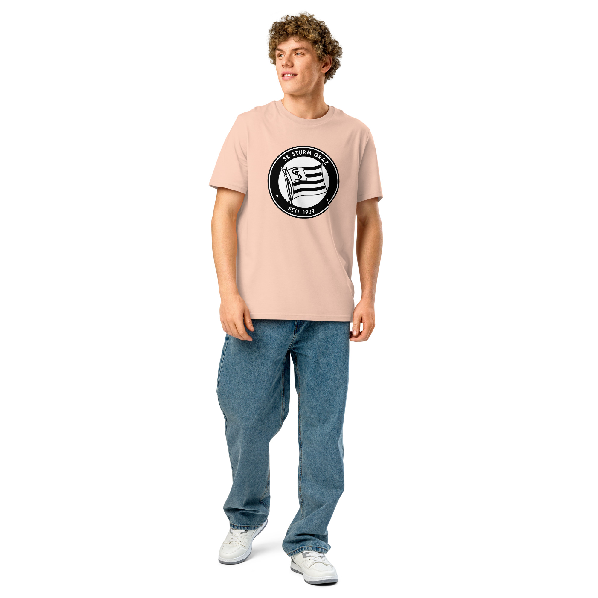 SK Sturm Graz Unisex Organic Ribbed Neck T-Shirt | Sturm Graz Fan Tee - Image 29