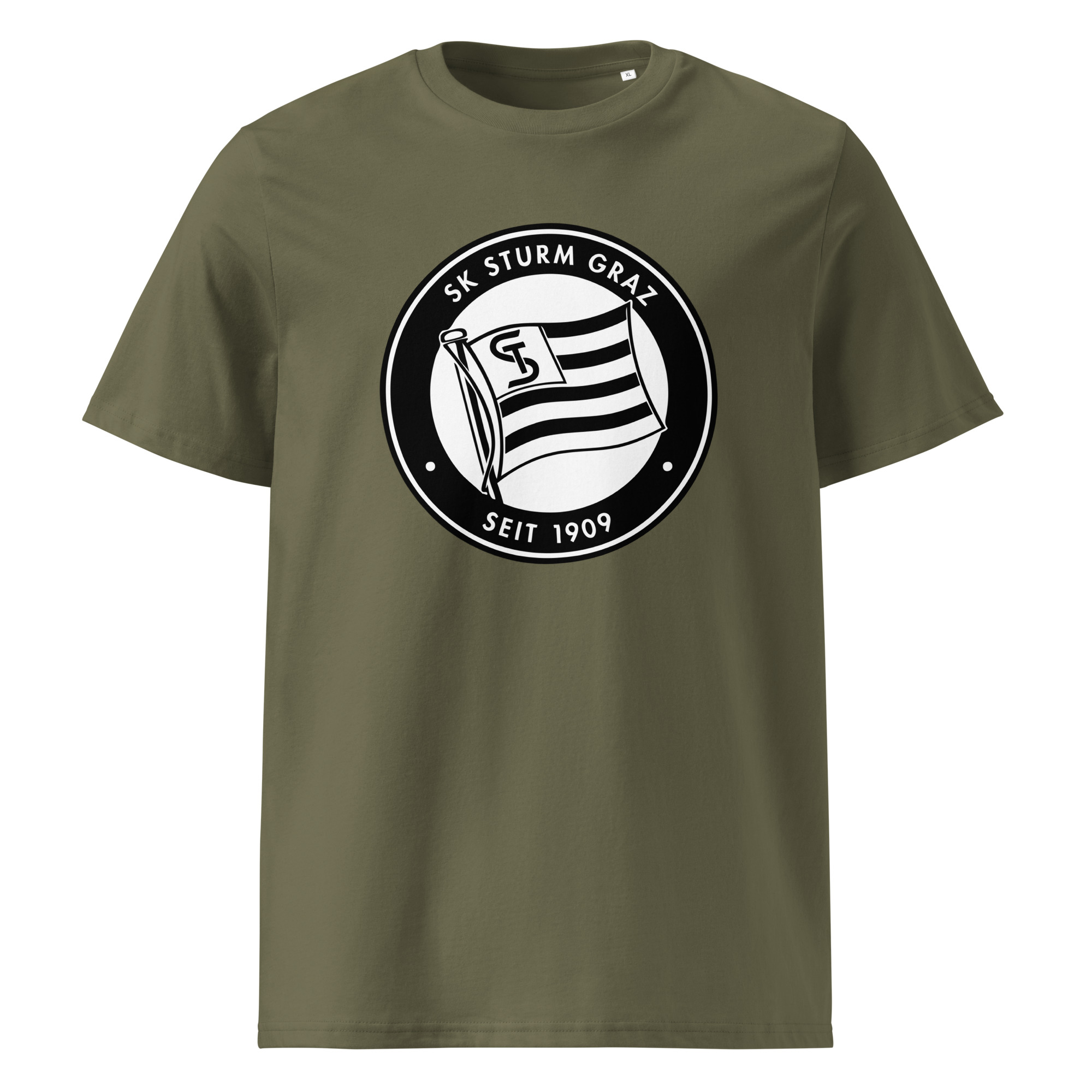 SK Sturm Graz Unisex Organic Ribbed Neck T-Shirt | Sturm Graz Fan Tee - Image 6