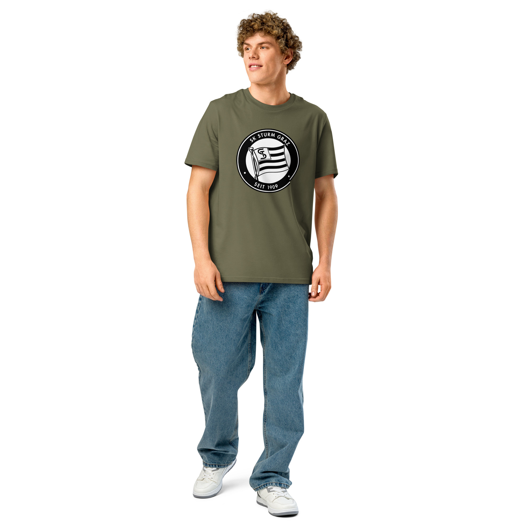 SK Sturm Graz Unisex Organic Ribbed Neck T-Shirt | Sturm Graz Fan Tee - Image 20