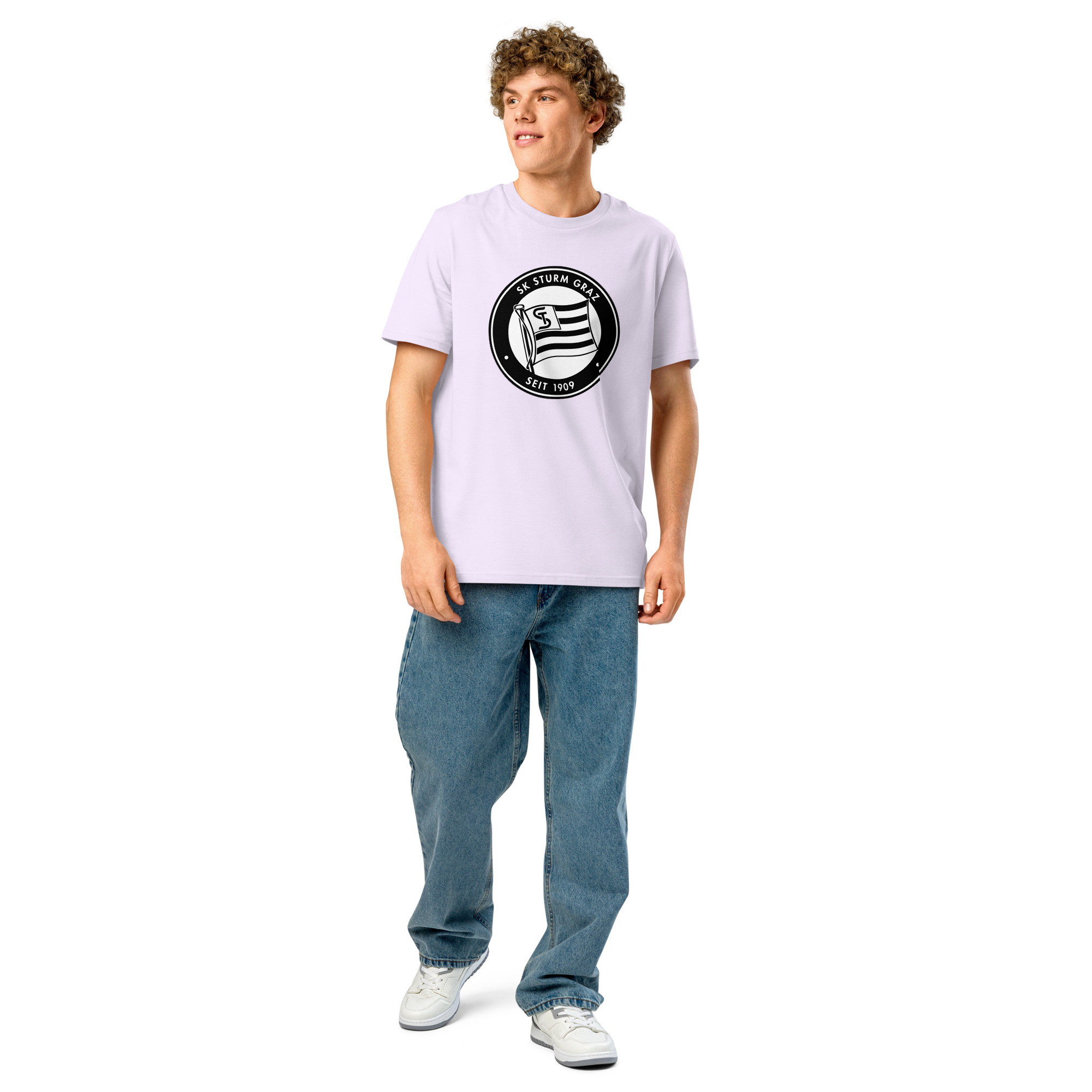 SK Sturm Graz Unisex Organic Ribbed Neck T-Shirt | Sturm Graz Fan Tee - Image 35