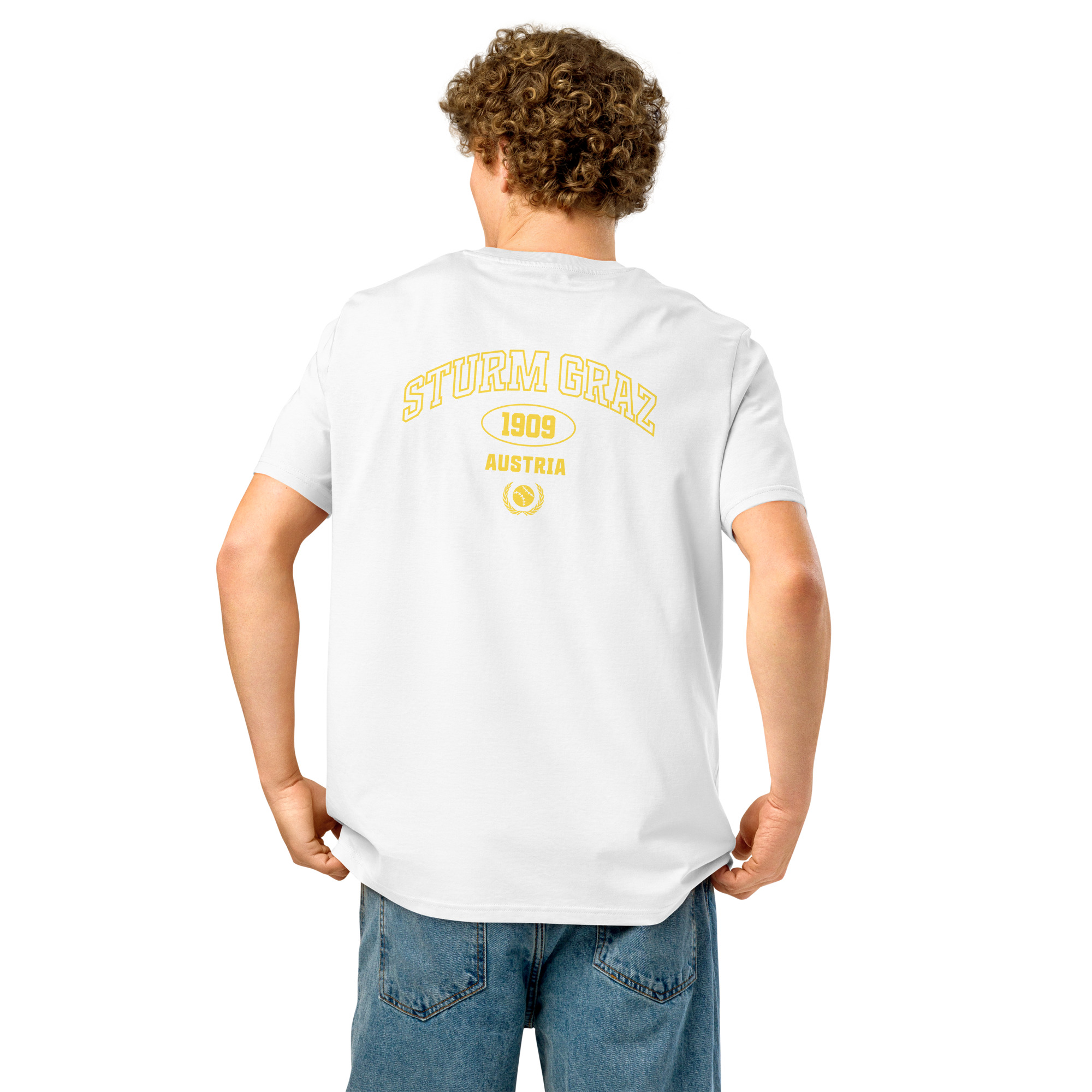 SK Sturm Graz 1909 Austria Unisex Organic Ribbed Neck T-Shirt | Sturm Graz Fan Tee - Image 10