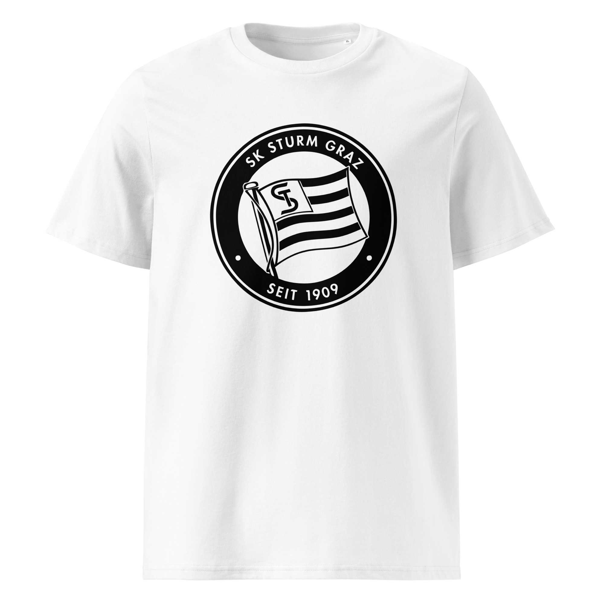 SK Sturm Graz Unisex Organic Ribbed Neck T-Shirt | Sturm Graz Fan Tee - Image 13