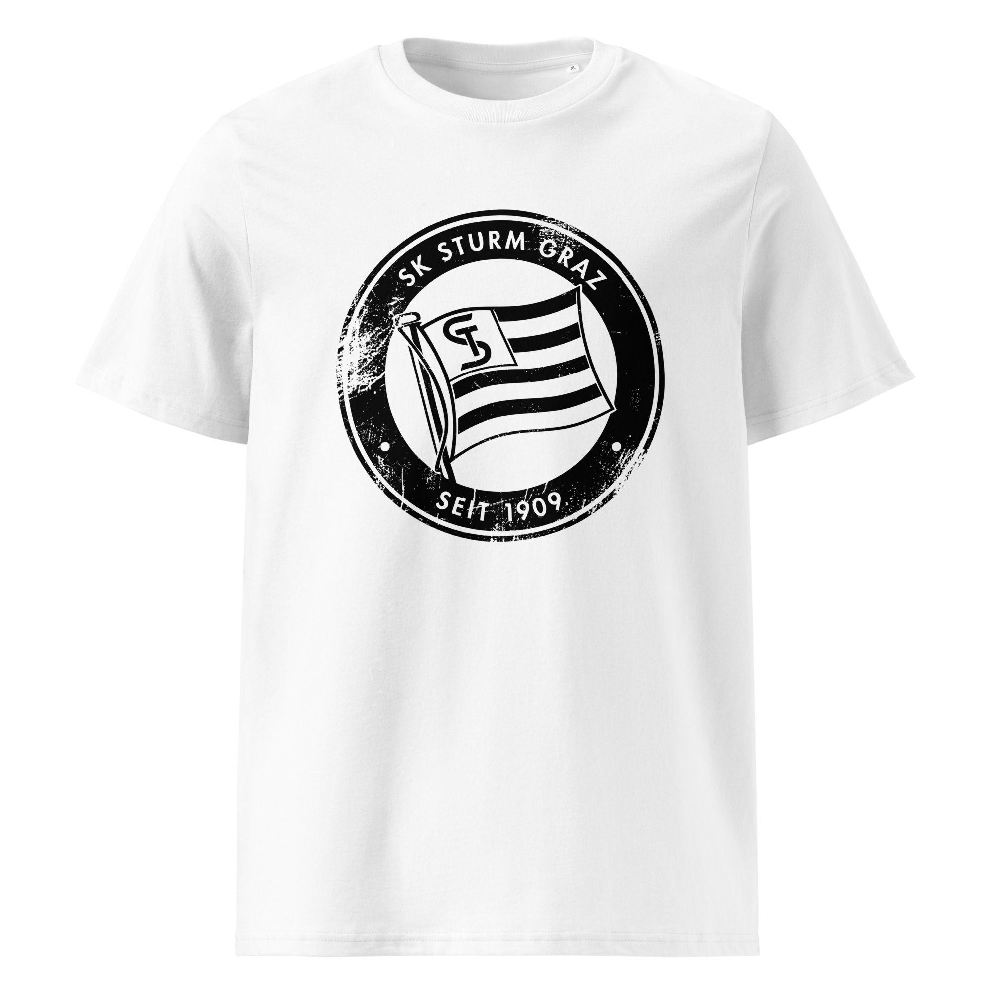 SK Sturm Graz 1909 Austria Unisex Organic Ribbed Neck T-Shirt | Sturm Graz Fan Tee - Image 12