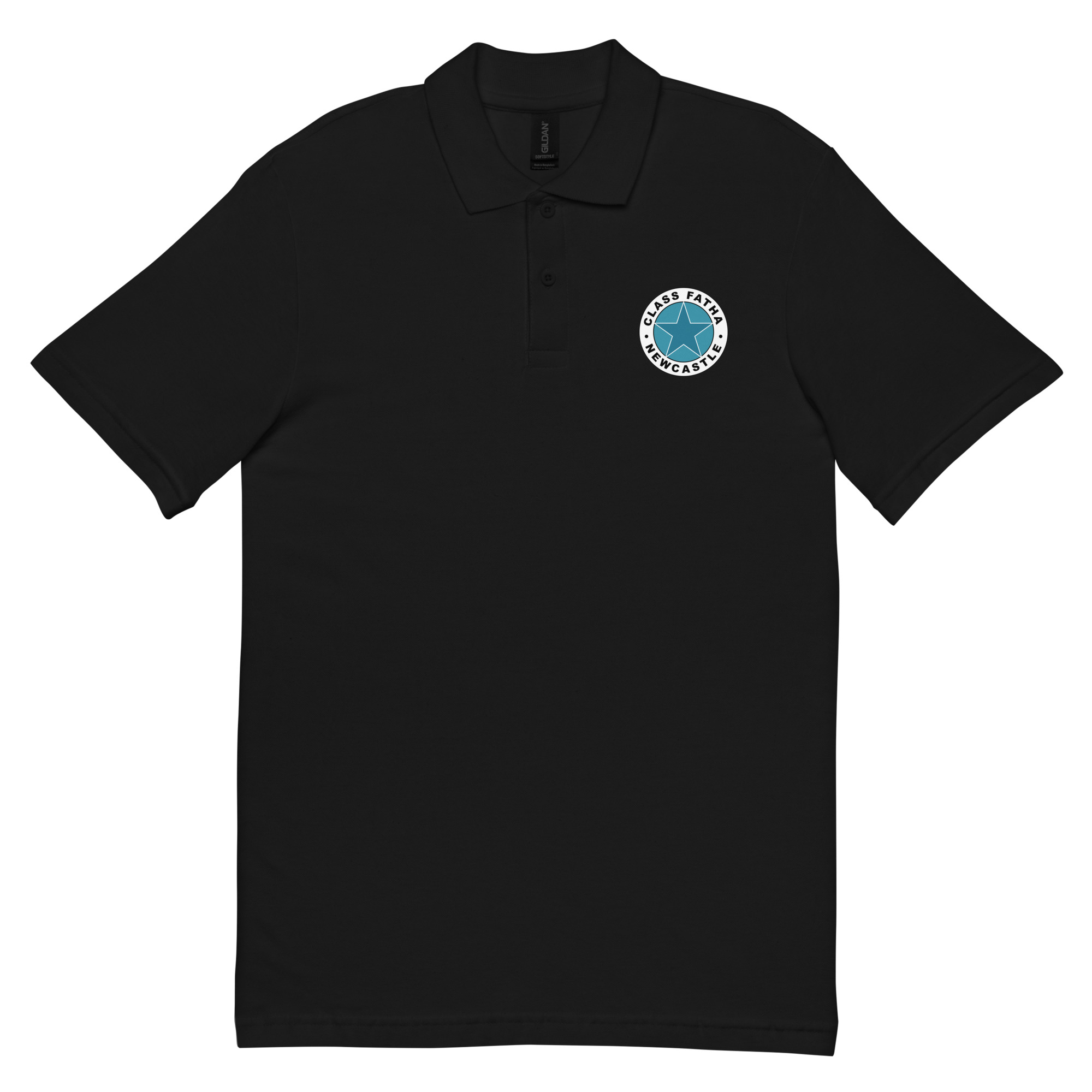 Newcastle Geordie Class Fatha Badge Unisex Pique Polo Shirt - Image 16