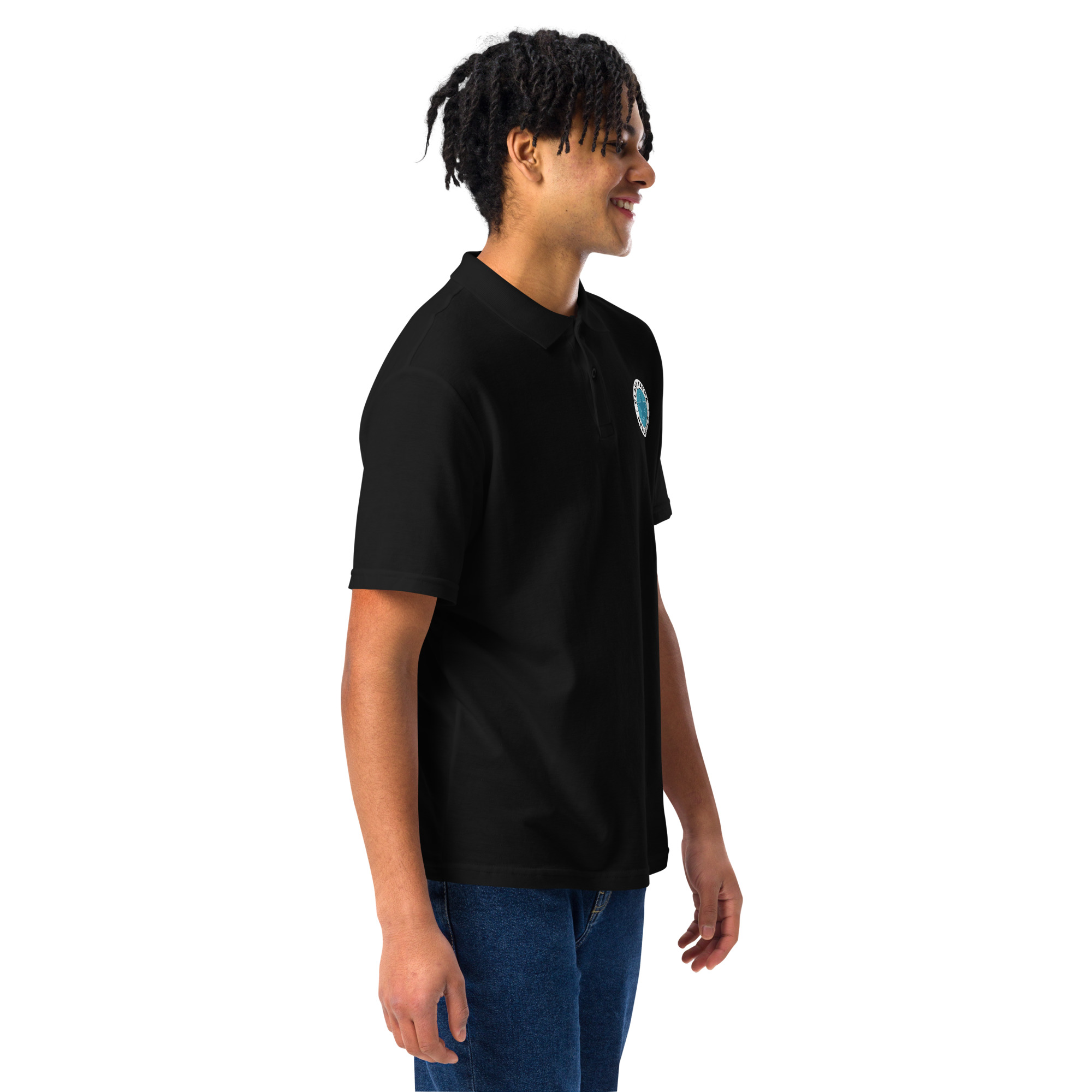 Newcastle Geordie Class Fatha Badge Unisex Pique Polo Shirt - Image 7