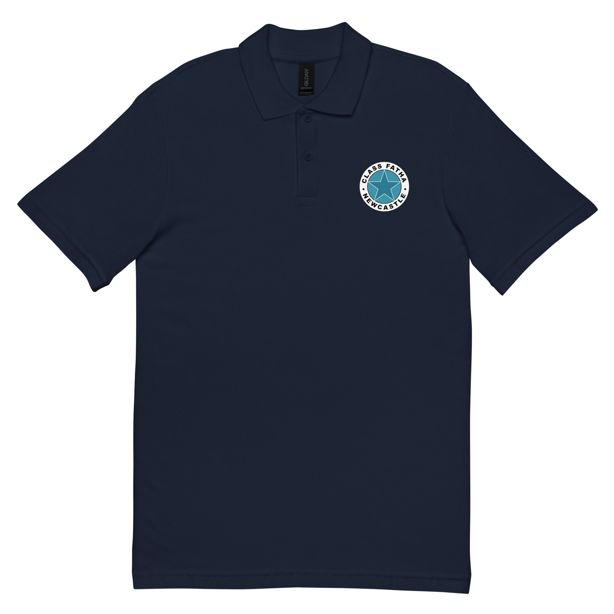 Newcastle Geordie Class Fatha Badge Unisex Pique Polo Shirt - Image 18