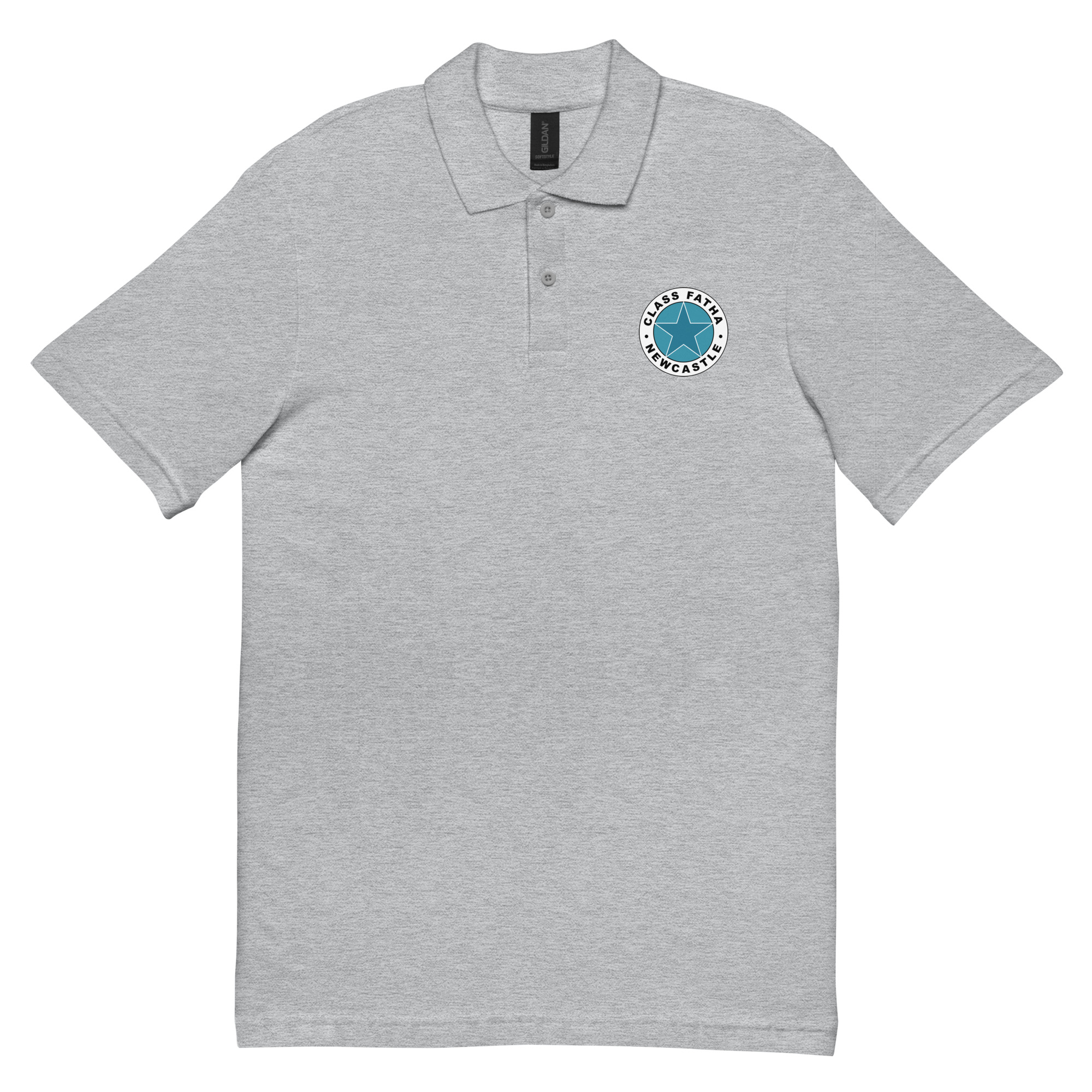 Newcastle Geordie Class Fatha Badge Unisex Pique Polo Shirt - Image 20