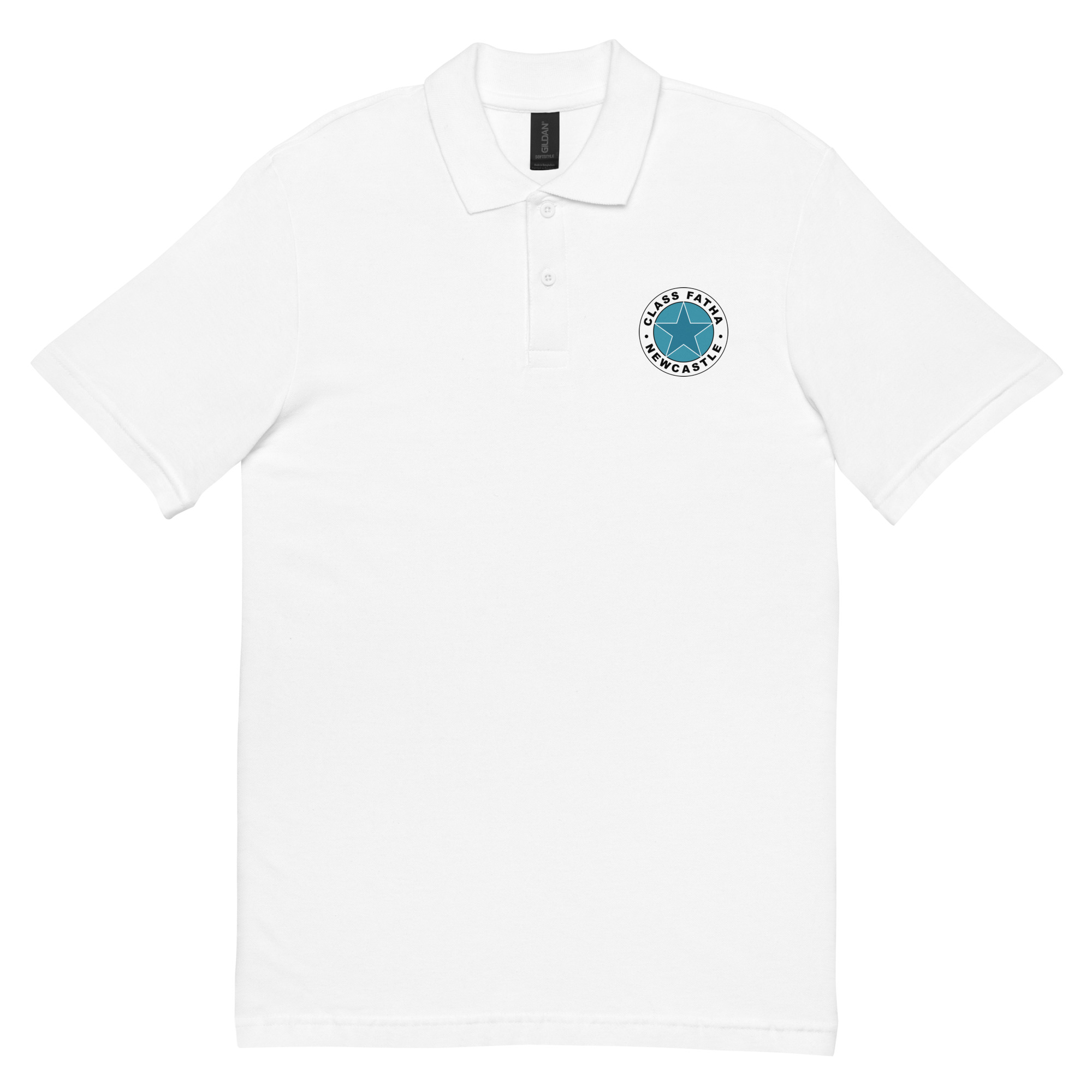 Newcastle Geordie Class Fatha Badge Unisex Pique Polo Shirt - Image 22