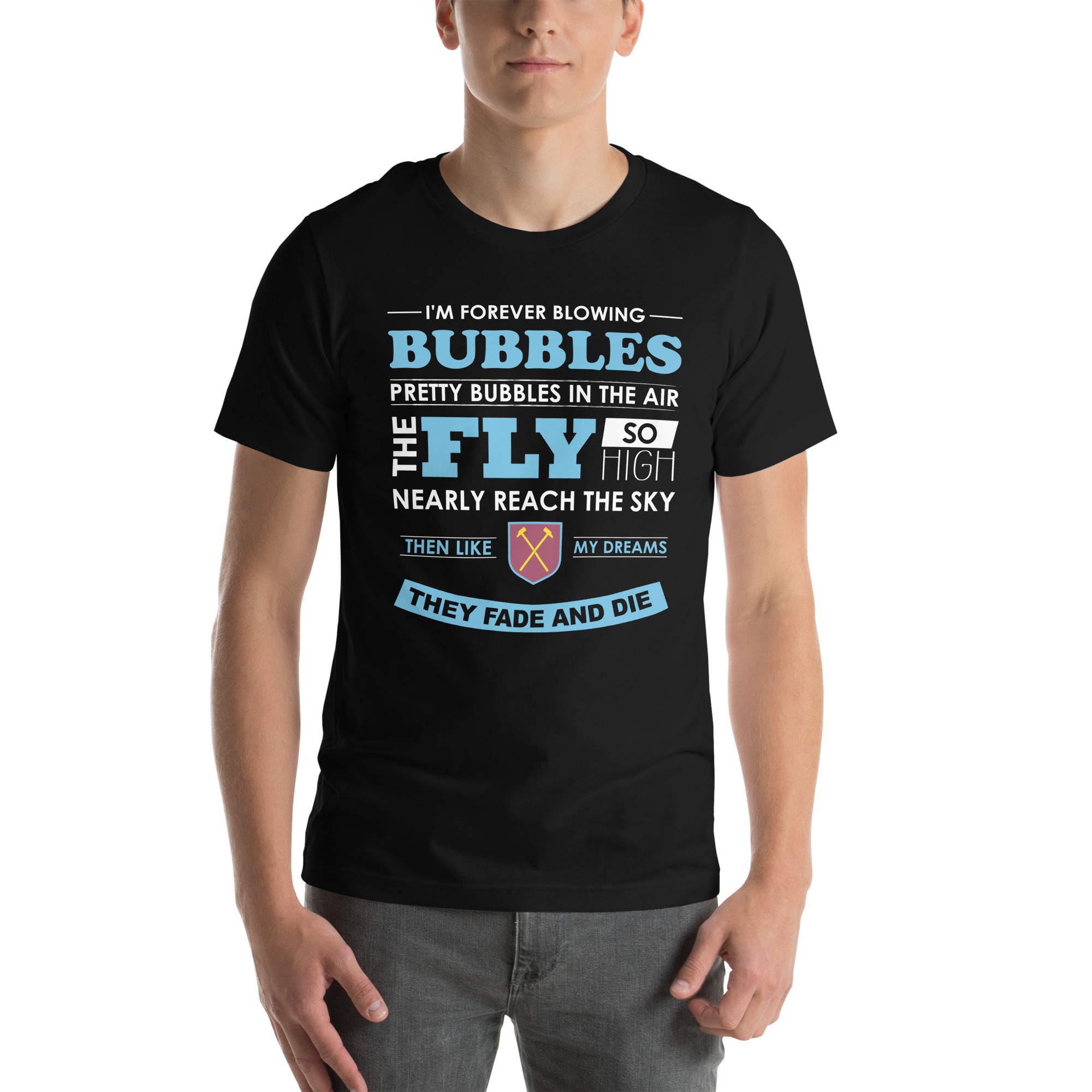 West Ham Forever Blowing Bubbles Unisex T-Shirt - Image 17