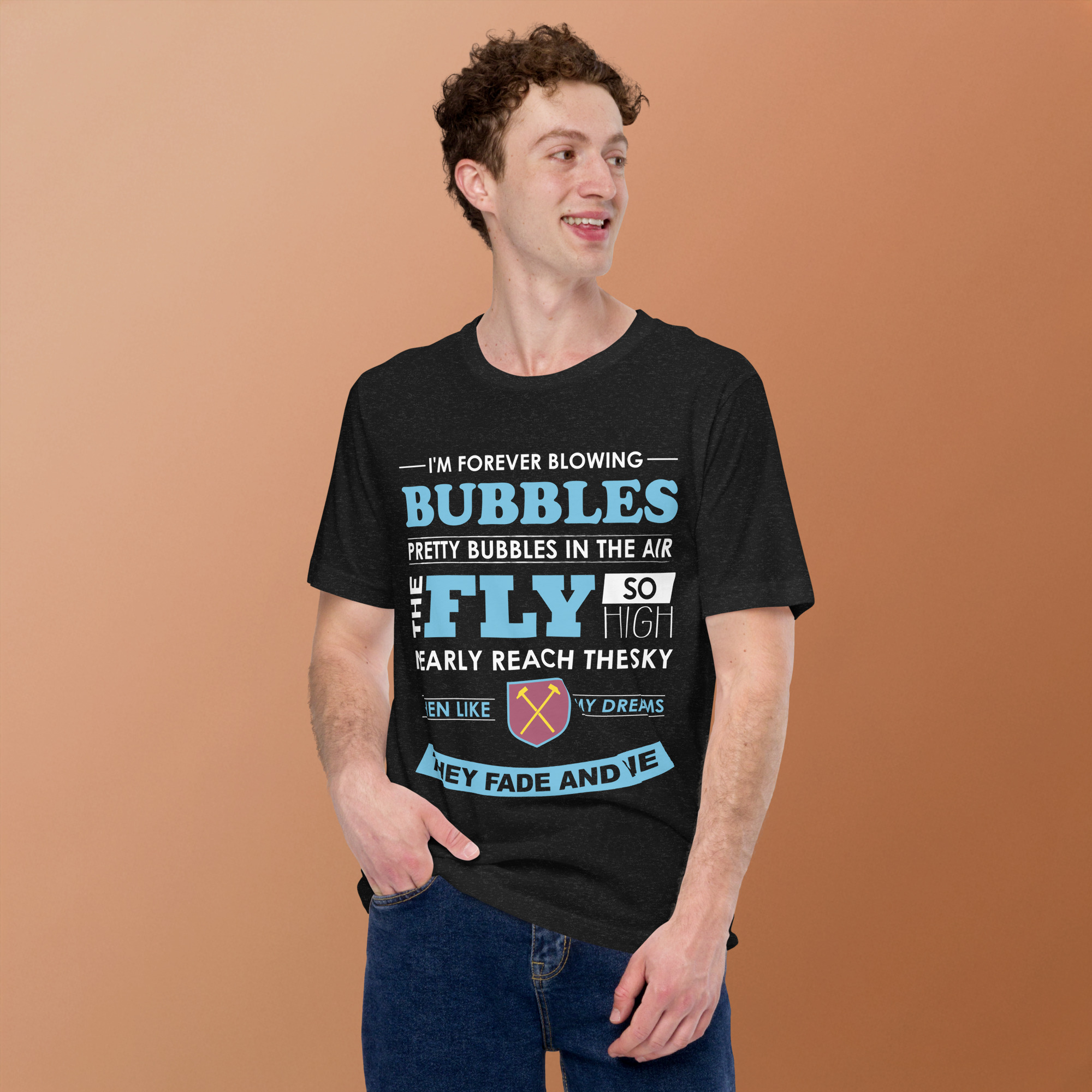 West Ham Forever Blowing Bubbles Unisex T-Shirt - Image 2