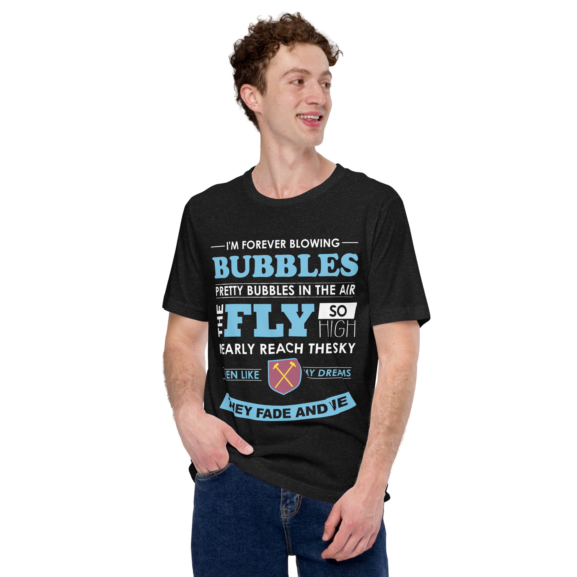 West Ham Forever Blowing Bubbles Unisex T-Shirt - Image 4