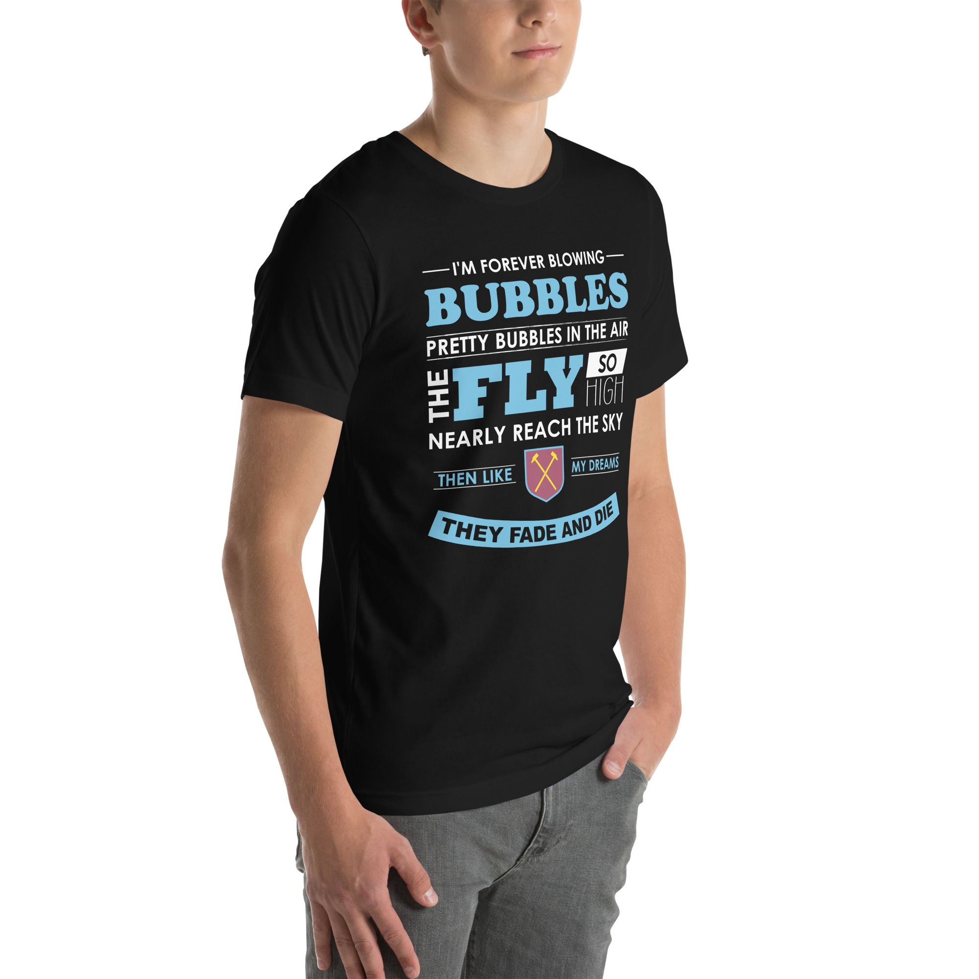 West Ham Forever Blowing Bubbles Unisex T-Shirt - Image 22
