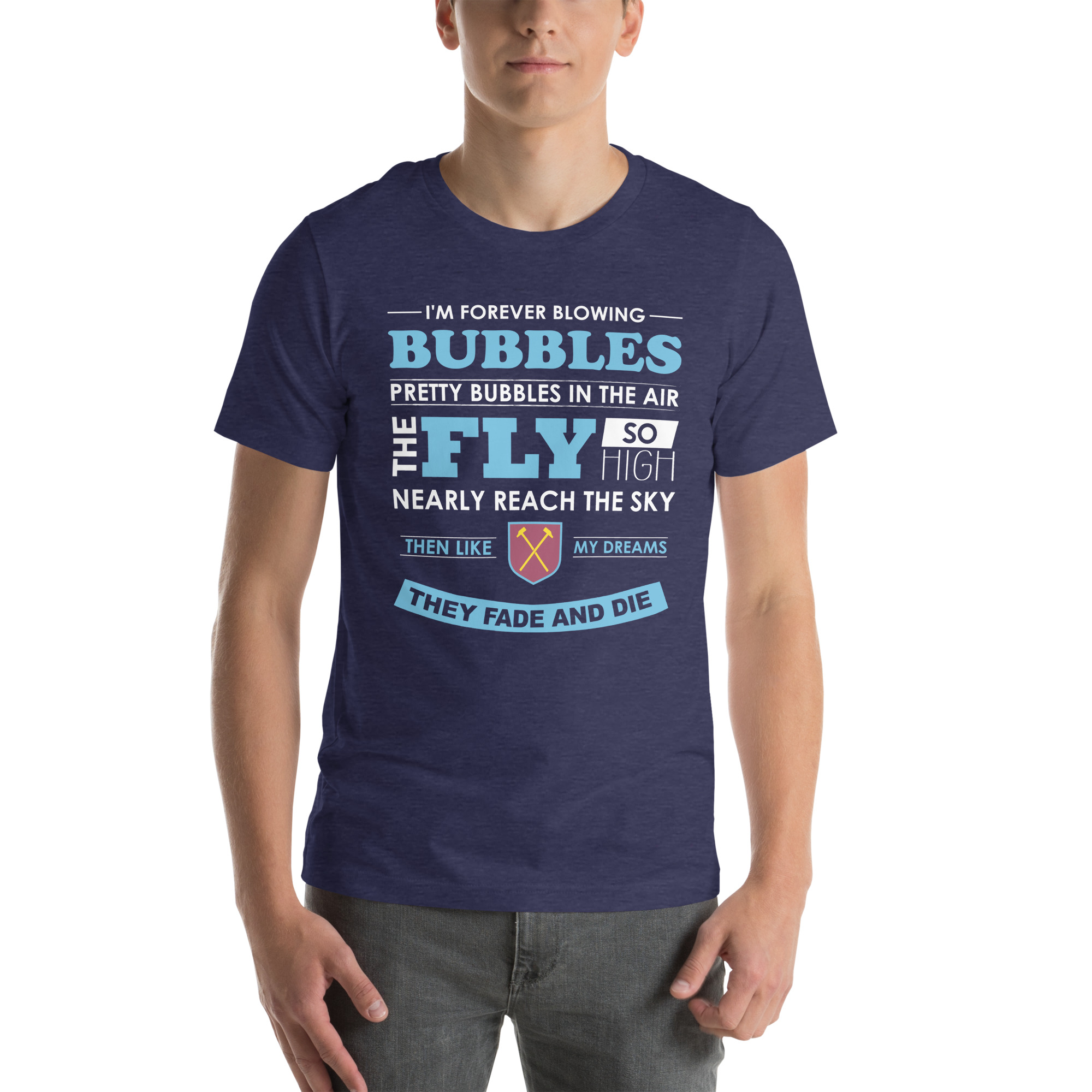 West Ham Forever Blowing Bubbles Unisex T-Shirt - Image 47