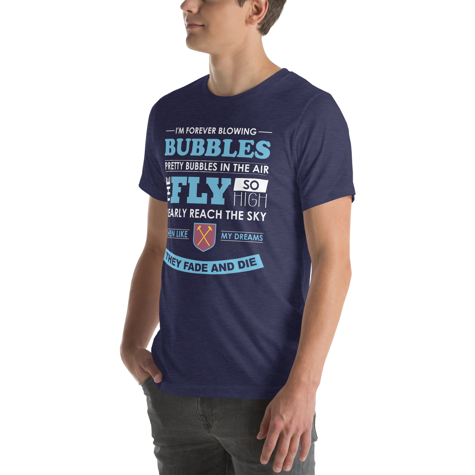 West Ham Forever Blowing Bubbles Unisex T-Shirt - Image 50