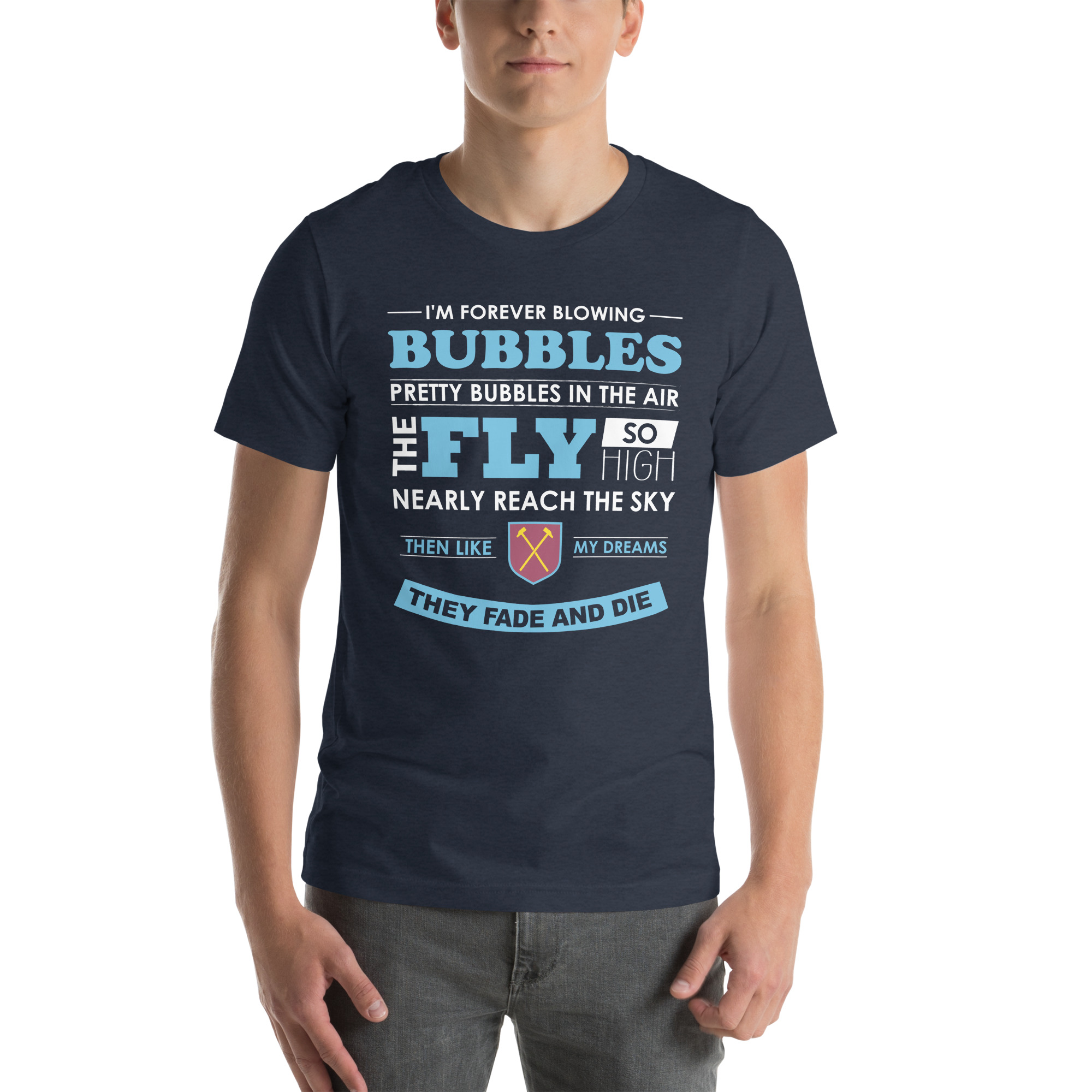 West Ham Forever Blowing Bubbles Unisex T-Shirt - Image 53