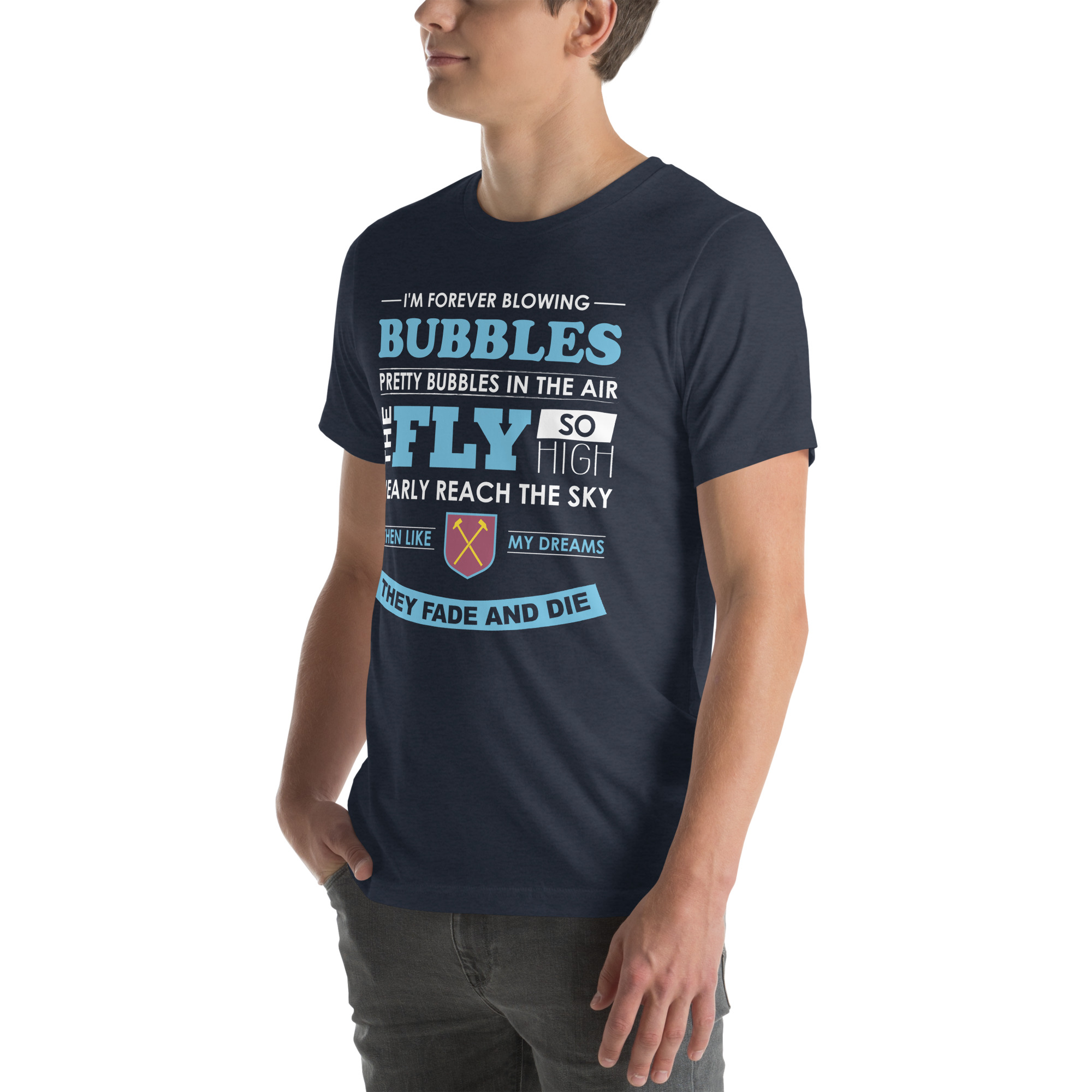 West Ham Forever Blowing Bubbles Unisex T-Shirt - Image 56