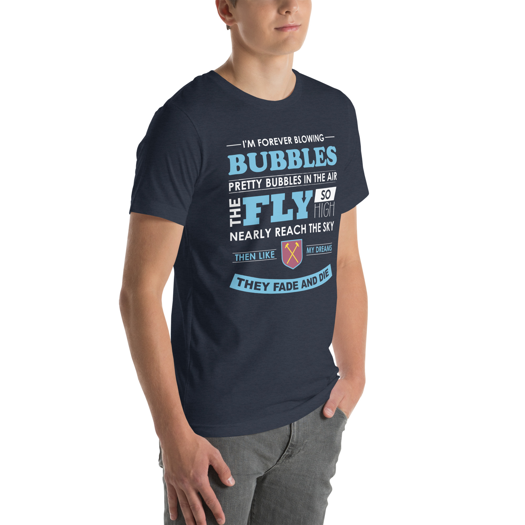 West Ham Forever Blowing Bubbles Unisex T-Shirt - Image 58