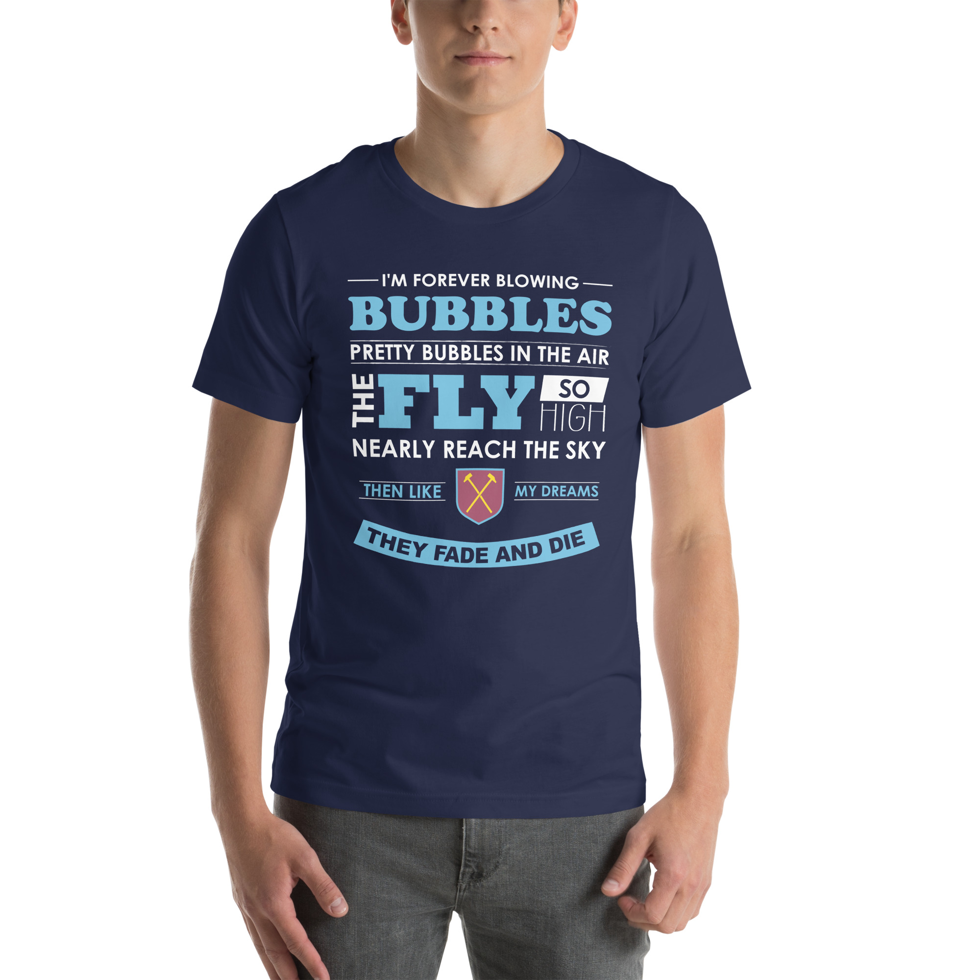 West Ham Forever Blowing Bubbles Unisex T-Shirt - Image 41