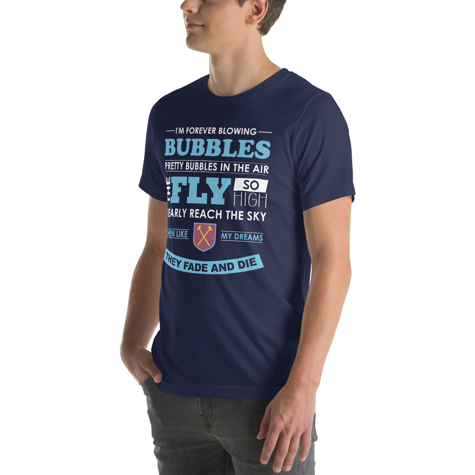 West Ham Forever Blowing Bubbles Unisex T-Shirt - Image 44