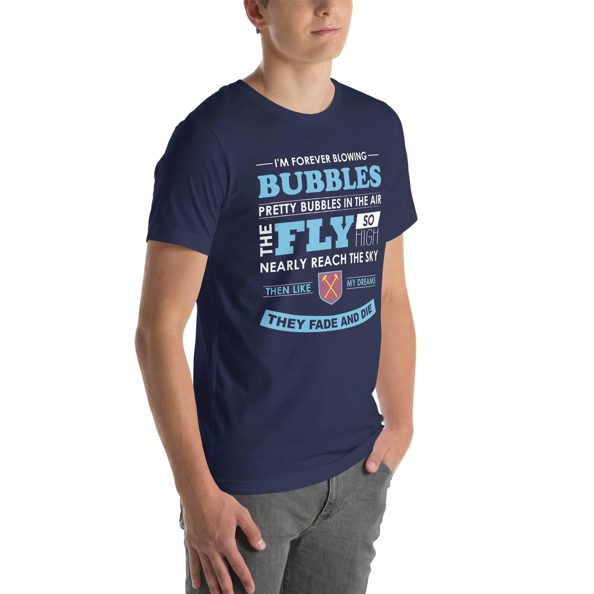 West Ham Forever Blowing Bubbles Unisex T-Shirt - Image 46