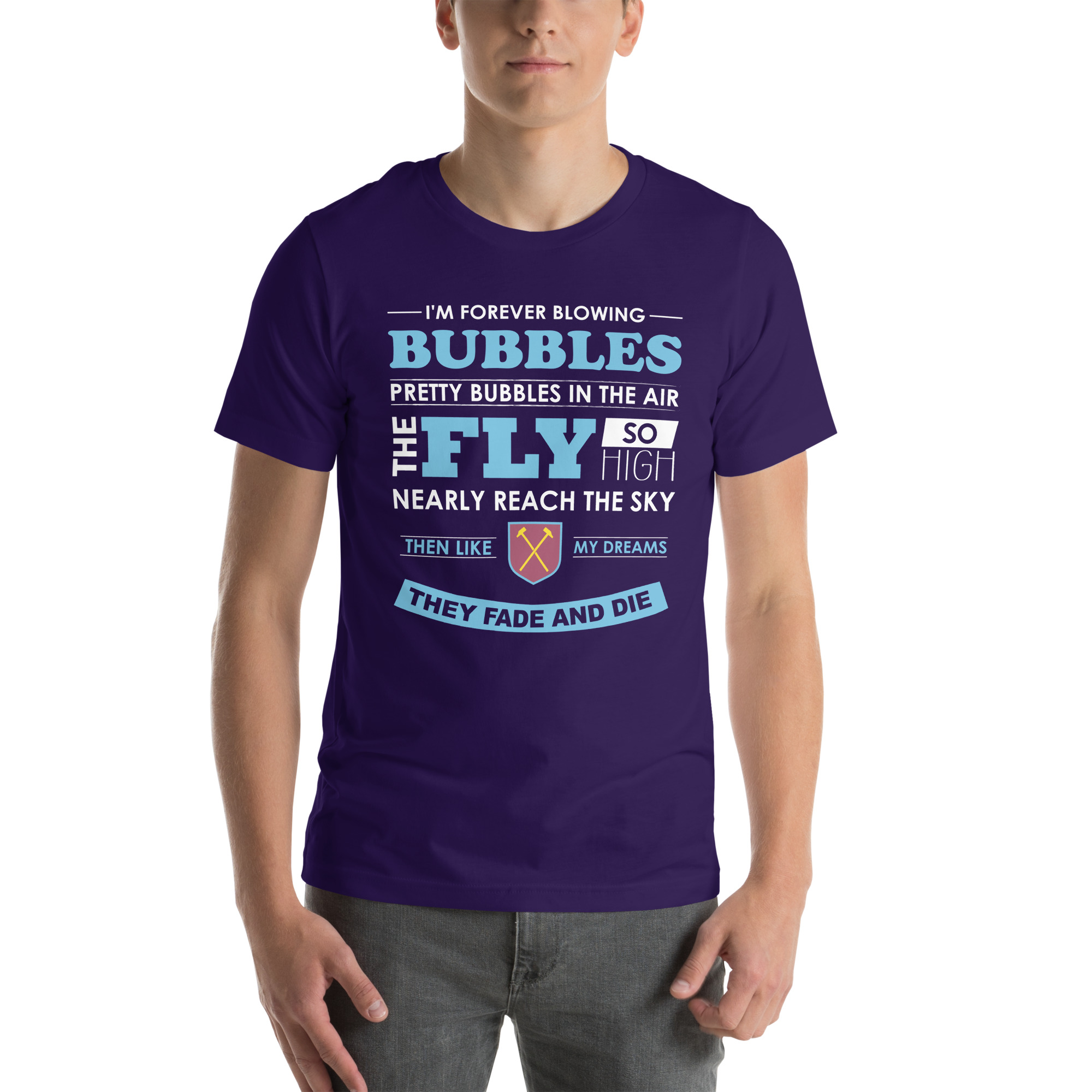 West Ham Forever Blowing Bubbles Unisex T-Shirt - Image 40