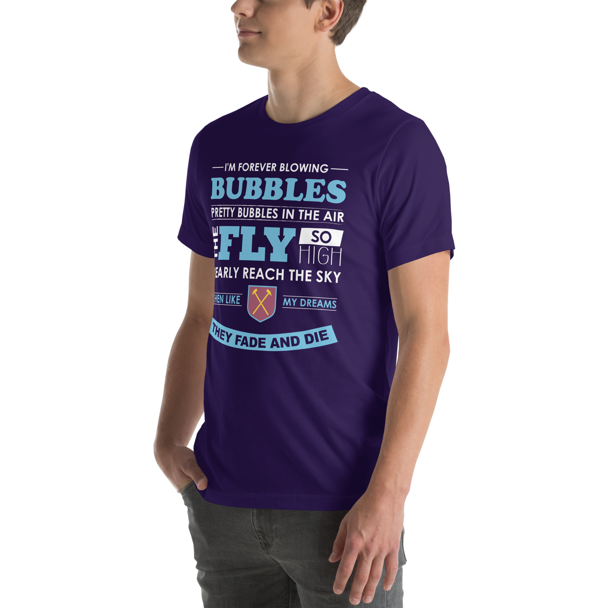West Ham Forever Blowing Bubbles Unisex T-Shirt - Image 37