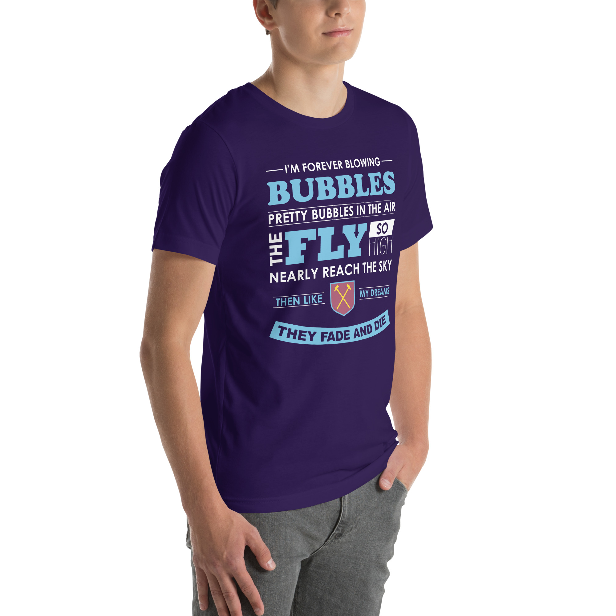 West Ham Forever Blowing Bubbles Unisex T-Shirt - Image 38