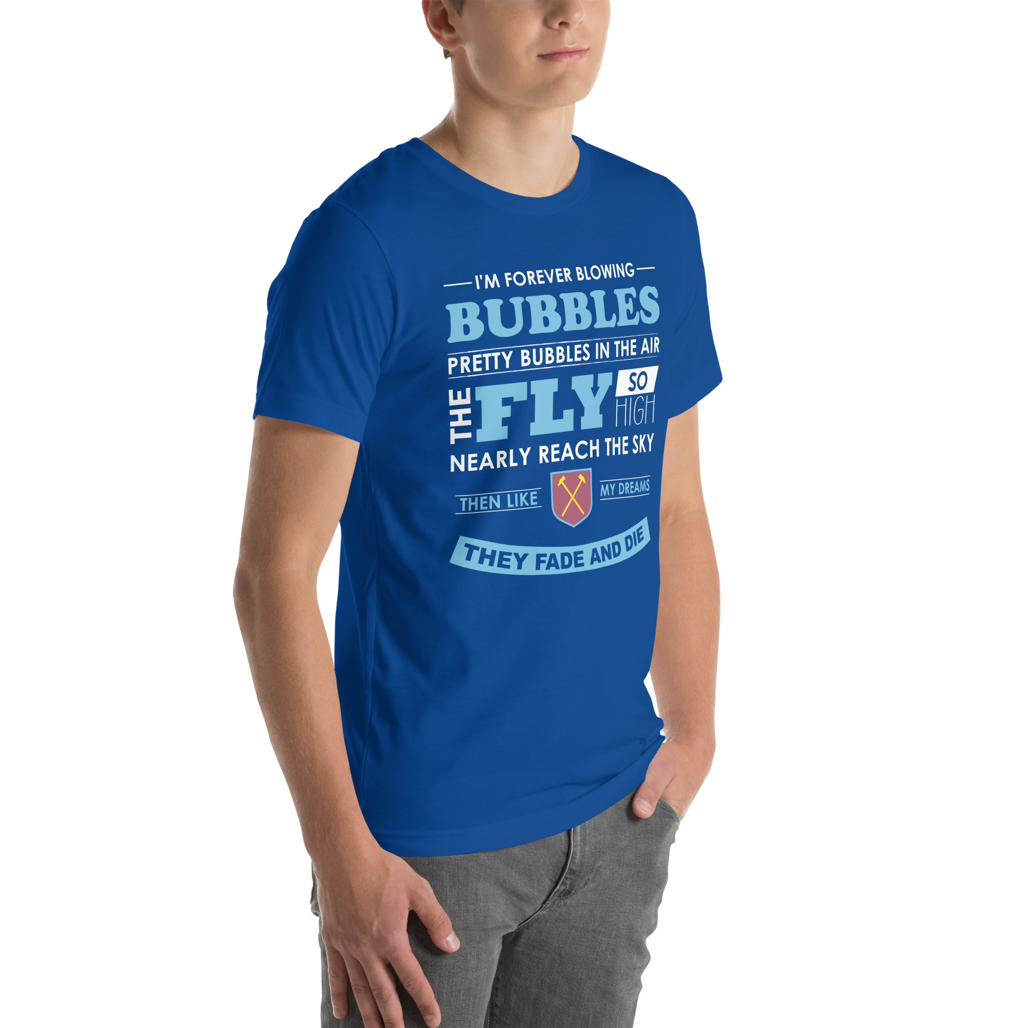 West Ham Forever Blowing Bubbles Unisex T-Shirt - Image 64