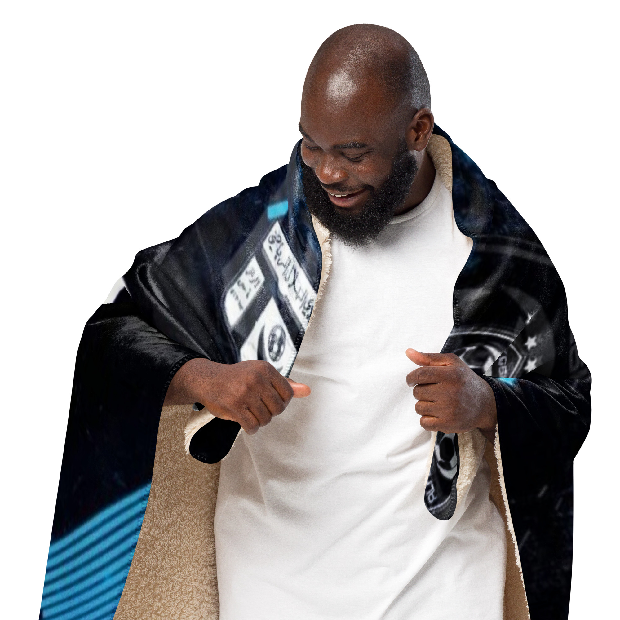 Al Hilal Saudi Club Blue Power Sherpa Blanket – Cozy Gift for Al Hilal Fans - Image 13