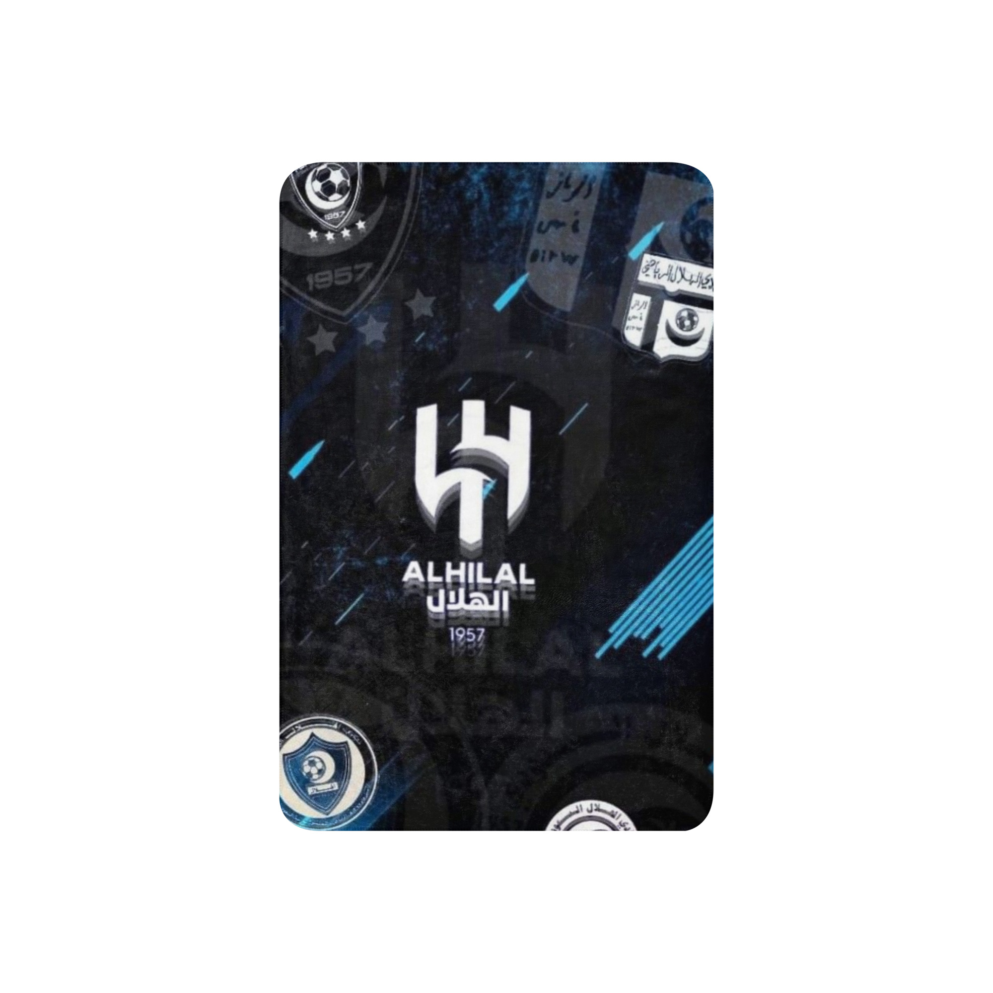 Al Hilal Saudi Club Blue Power Sherpa Blanket – Cozy Gift for Al Hilal Fans - Image 9