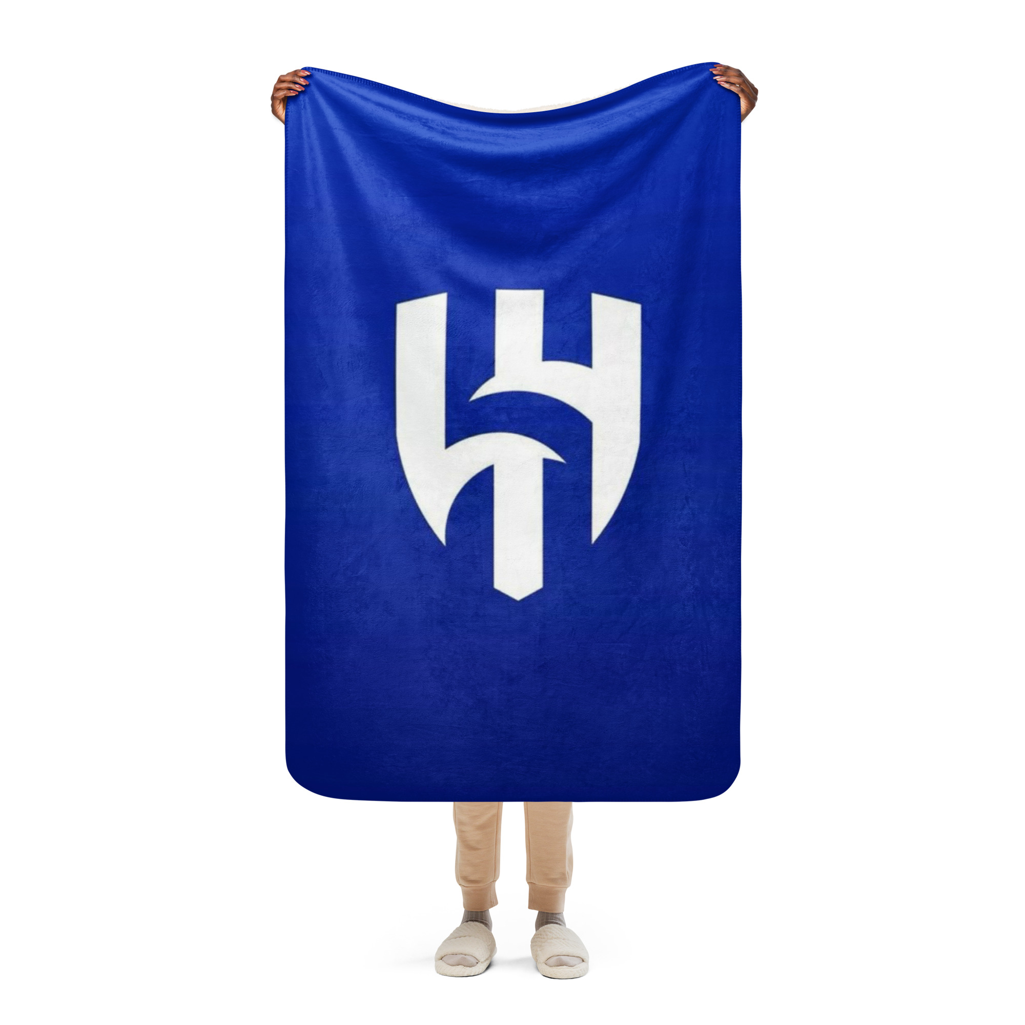 Al Hilal Sherpa Blanket – Blue Power Gift for Fans - Image 6
