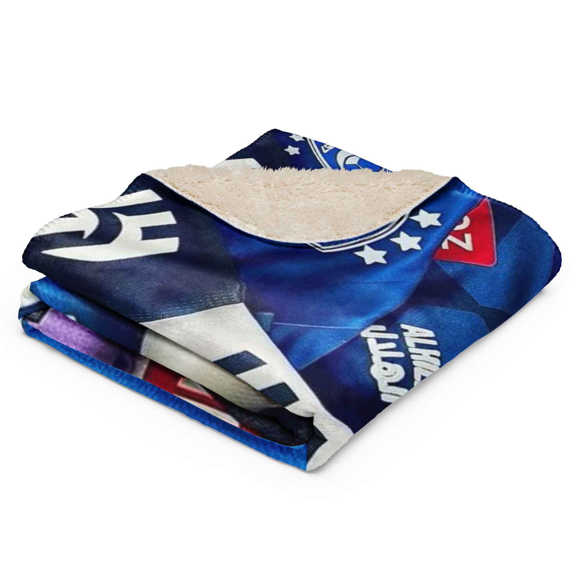 Al Hilal Saudi Club Blue Power All-In-One Sherpa Blanket – Al Hilal Football Fan Gift - Image 3
