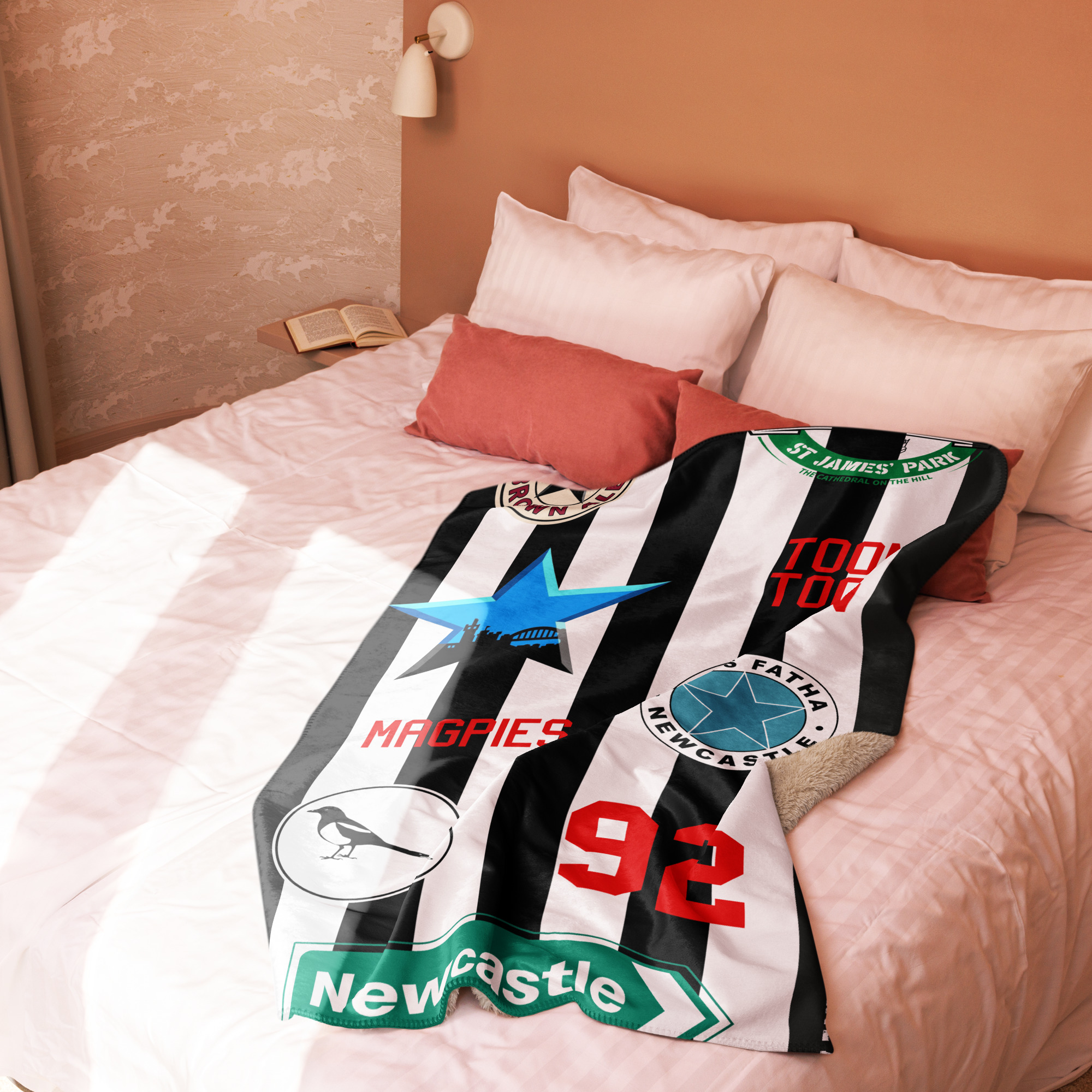 Newcastle Howay The Lads Sherpa Blanket – Toon Army Football Fan Gift - Image 3