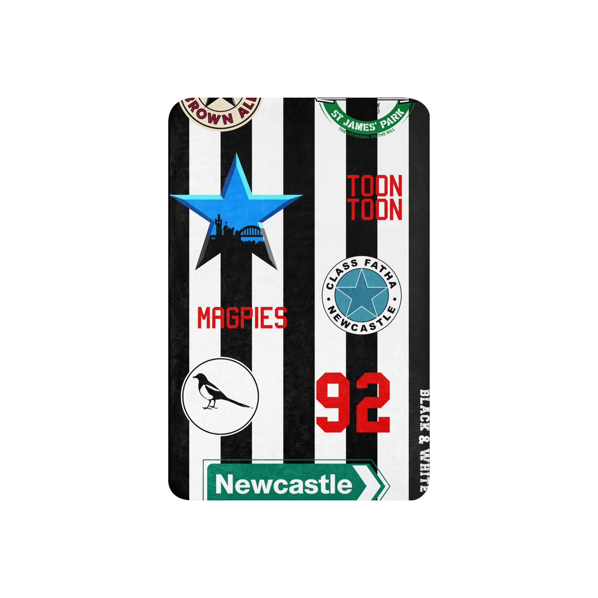 Newcastle Howay The Lads Sherpa Blanket – Toon Army Football Fan Gift - Image 13