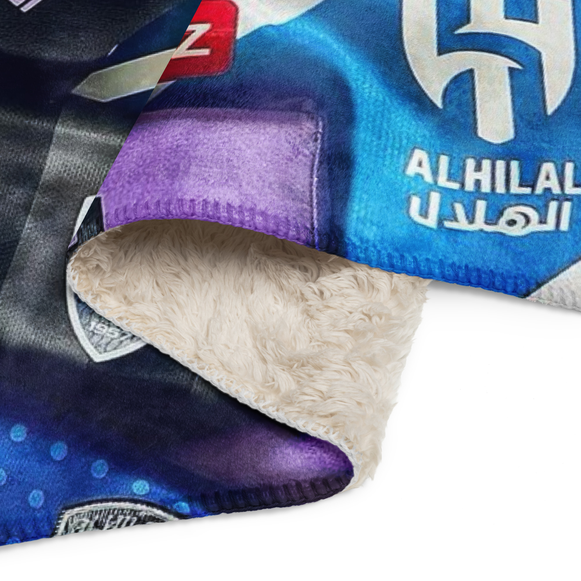 Al Hilal Saudi Club Blue Power All-In-One Sherpa Blanket – Al Hilal Football Fan Gift - Image 10